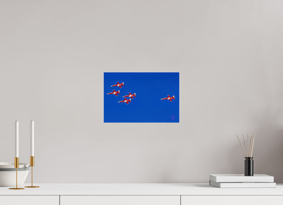 30 x 20 cm, Photo Print Under Acrylic Glass Patrouille Suisse 1