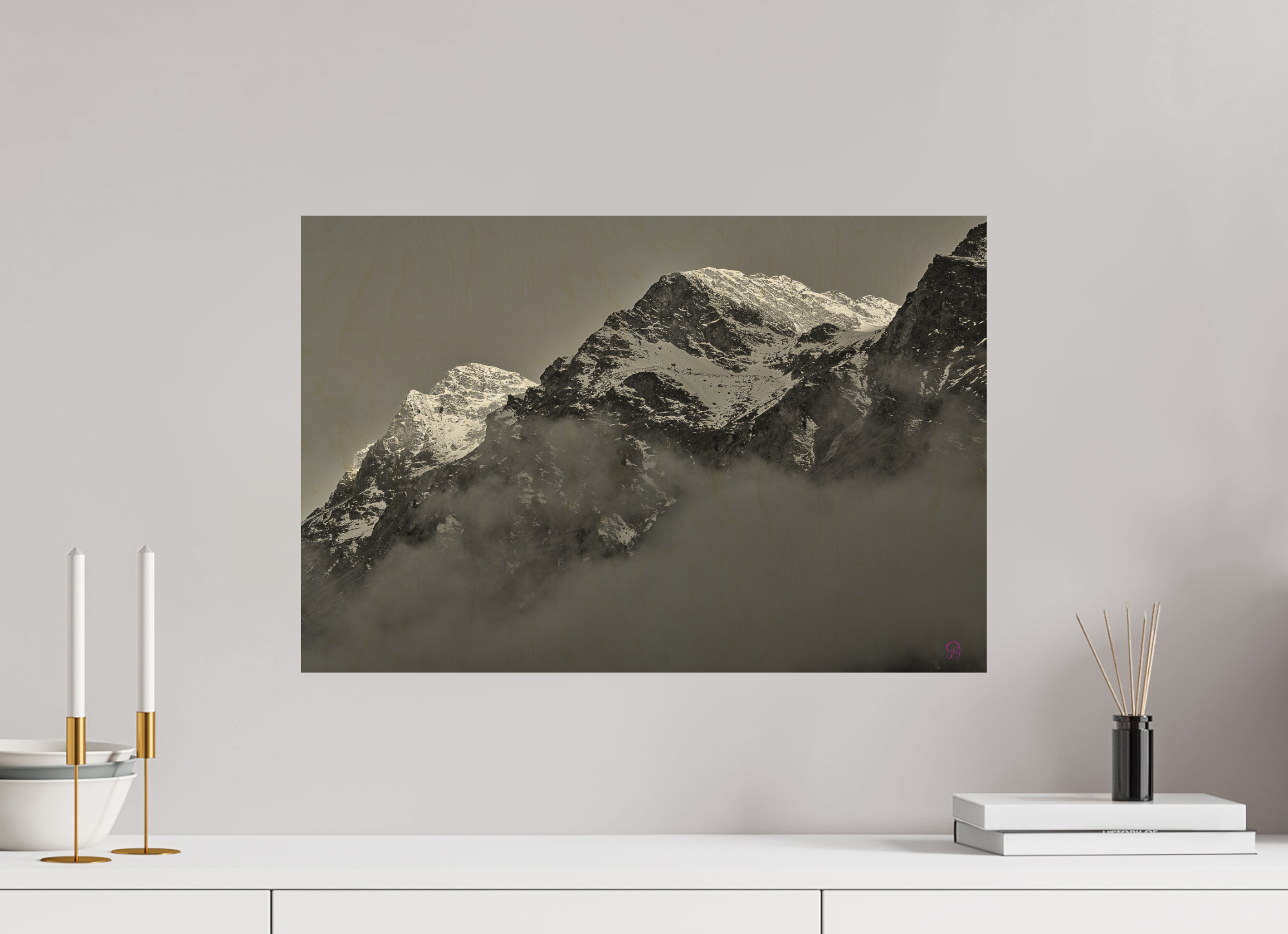 60 x 40 cm, Druck auf Holz Sils 25