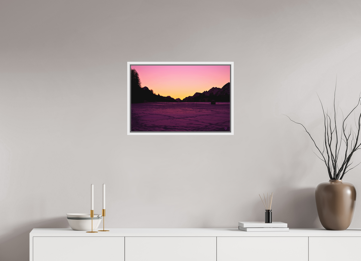 60 x 40 cm, Pigmentdruck,Acryl,Schattenrahmen weiss Sils 12
