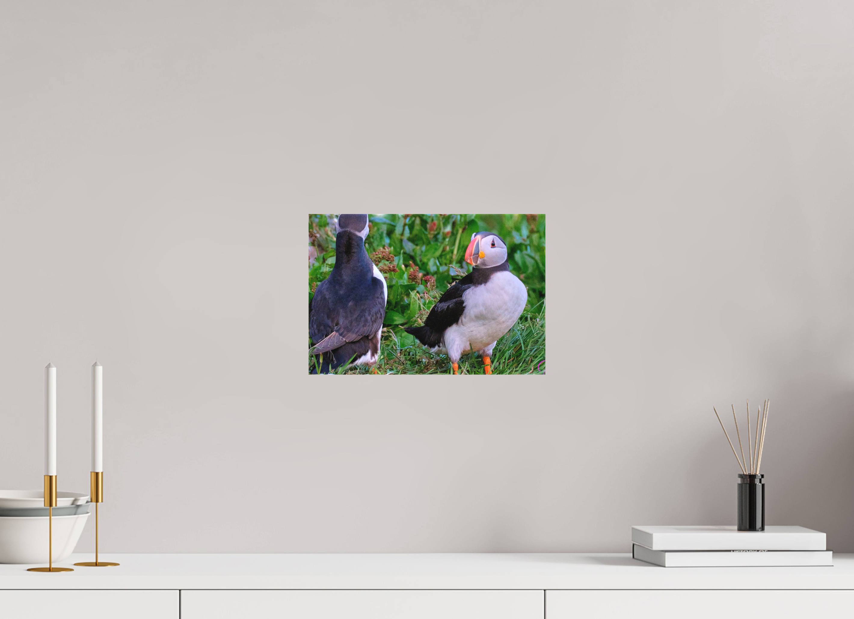 30 x 20 cm, Leinwand Textil Puffin 2