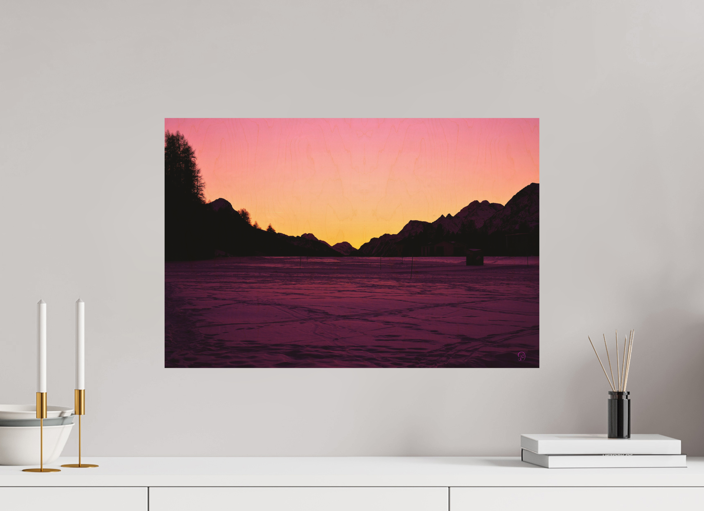 60 x 40 cm, Druck auf Holz Sils 12