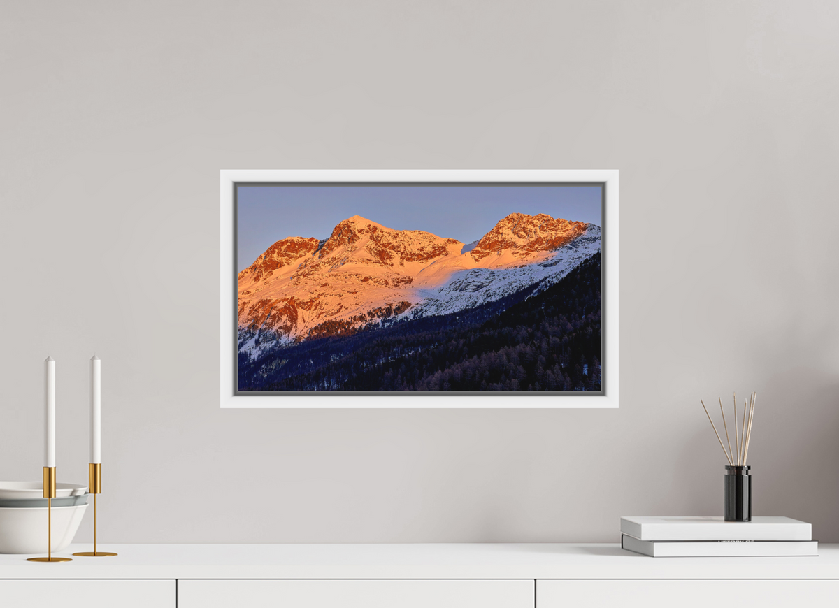 48 x 27 cm, Pigmentdruck,Acryl,Schattenrahmen weiss Sils 11