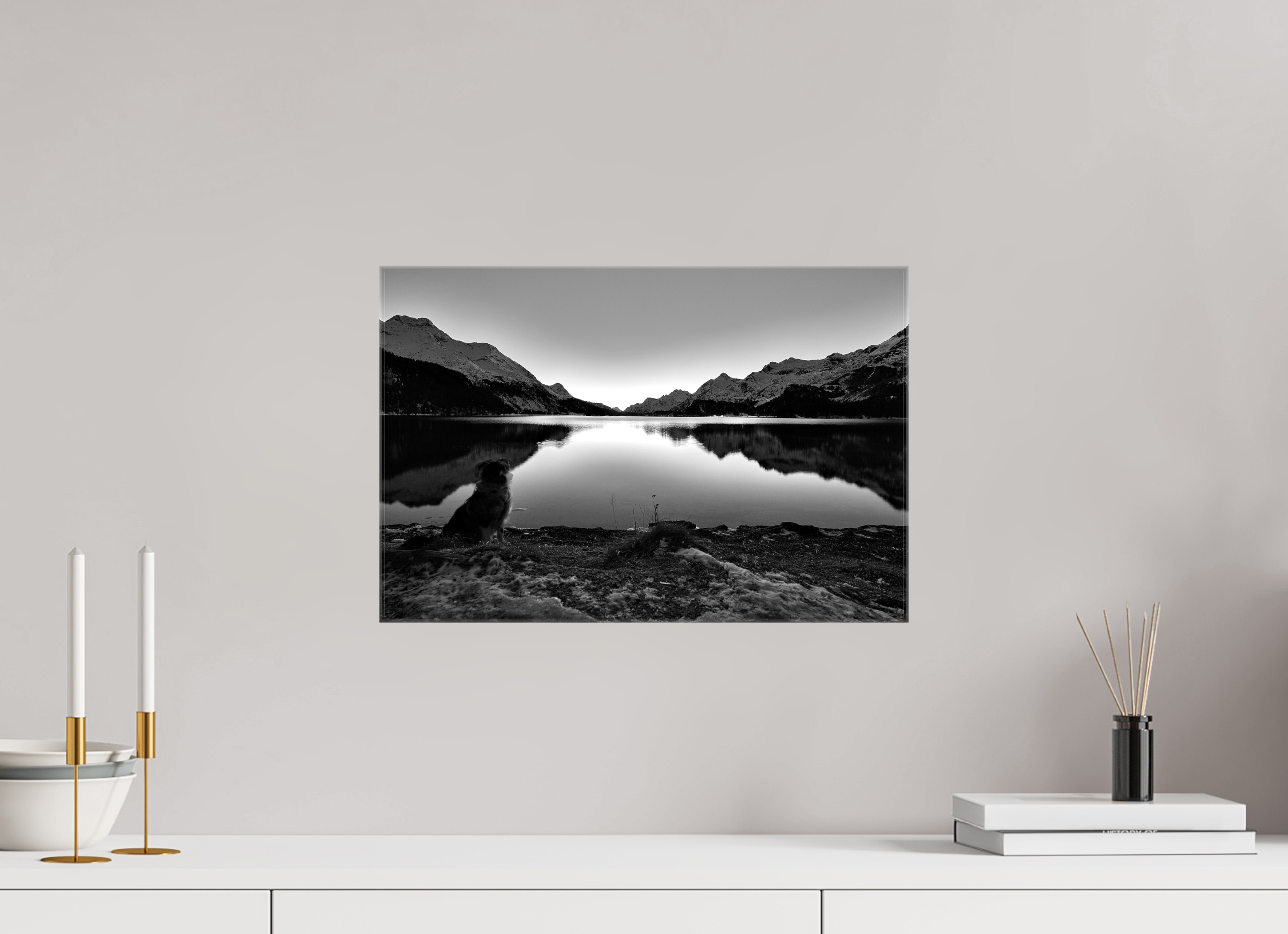 45 x 30 cm, Fotoleinwand glänzend ohne Rahmen Sils 16
