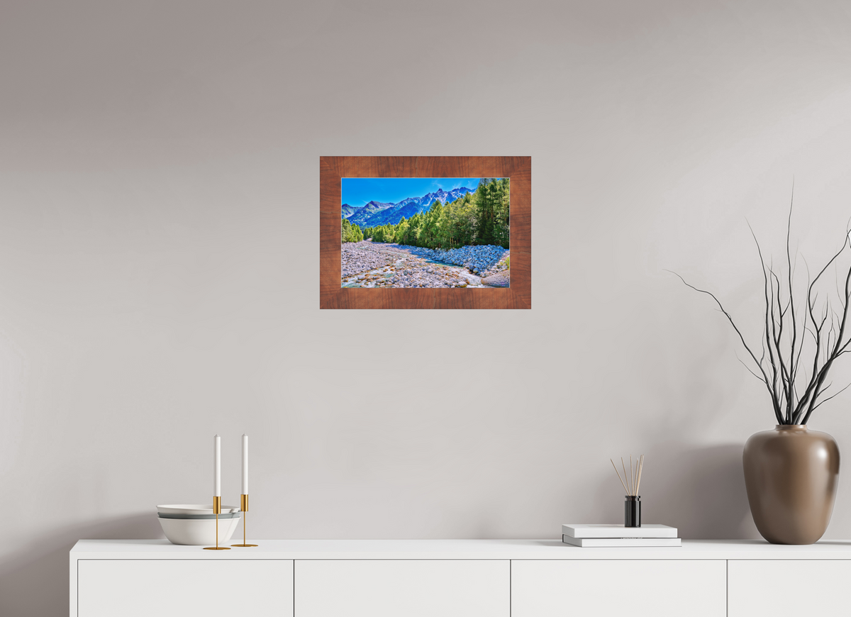 45 x 30 cm, Acryl,Holzrahmen braun Val Bregaglia 1