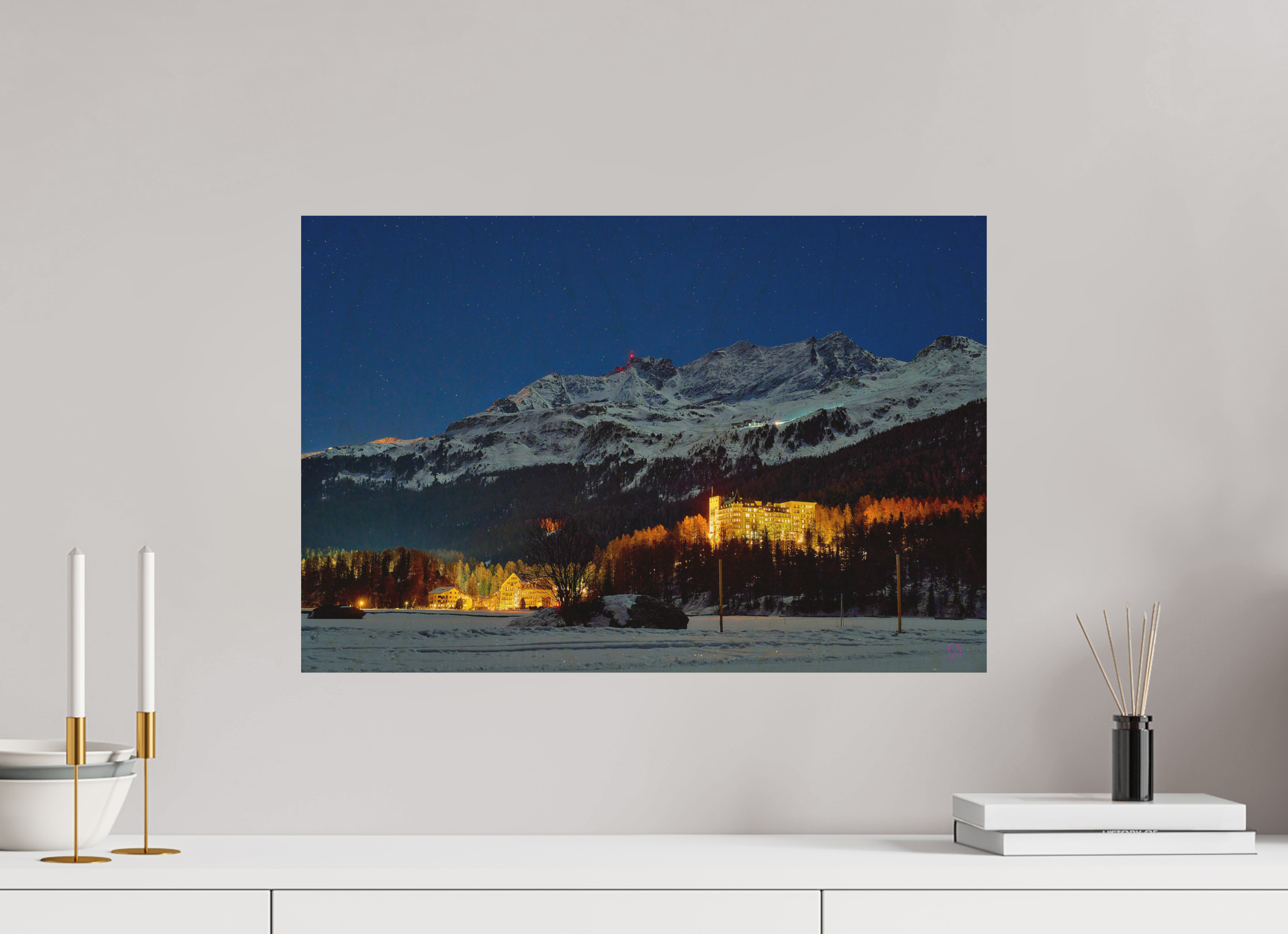 60 x 40 cm, Druck auf Holz Sils 22