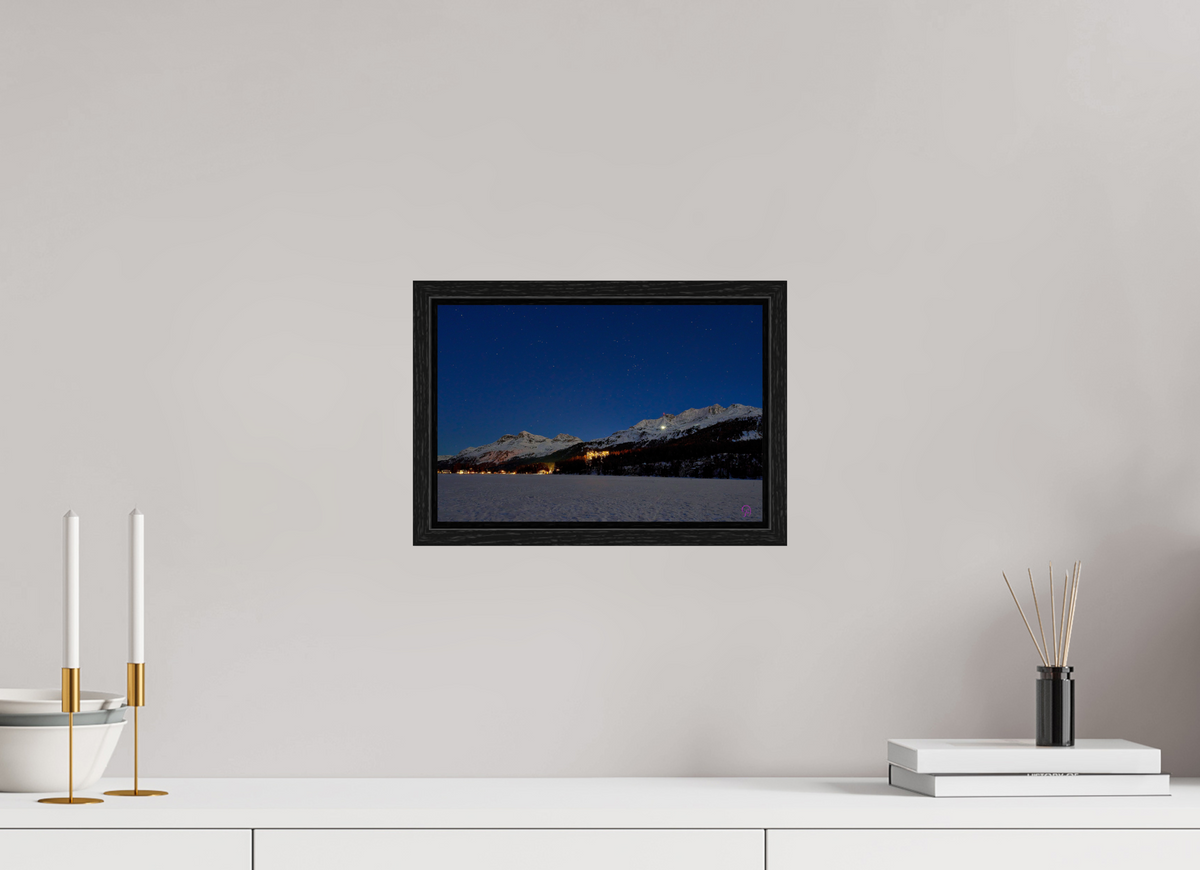 30 x 20 cm, Floating frame Eiche schwarz Sils 19