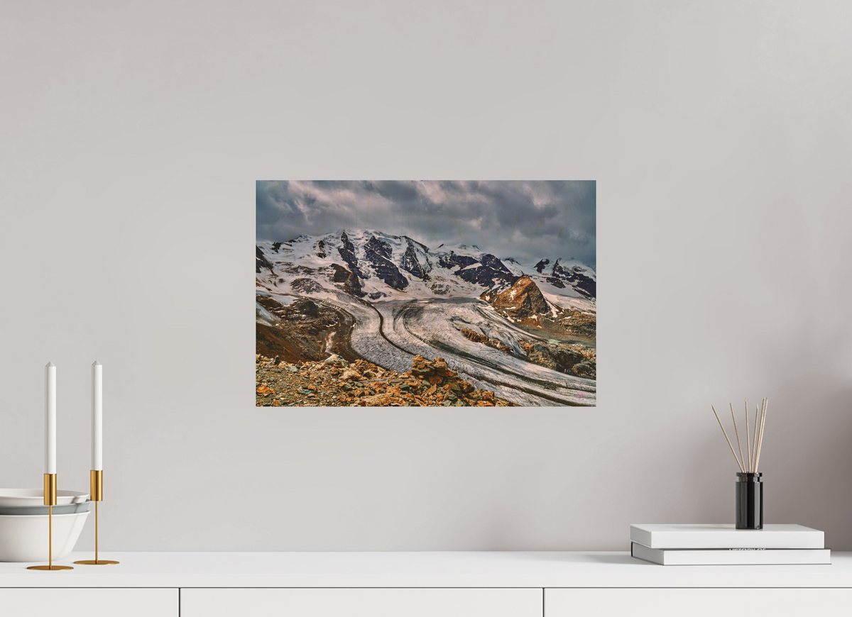 45 x 30 cm, Druck auf Holz Diavolezza 4