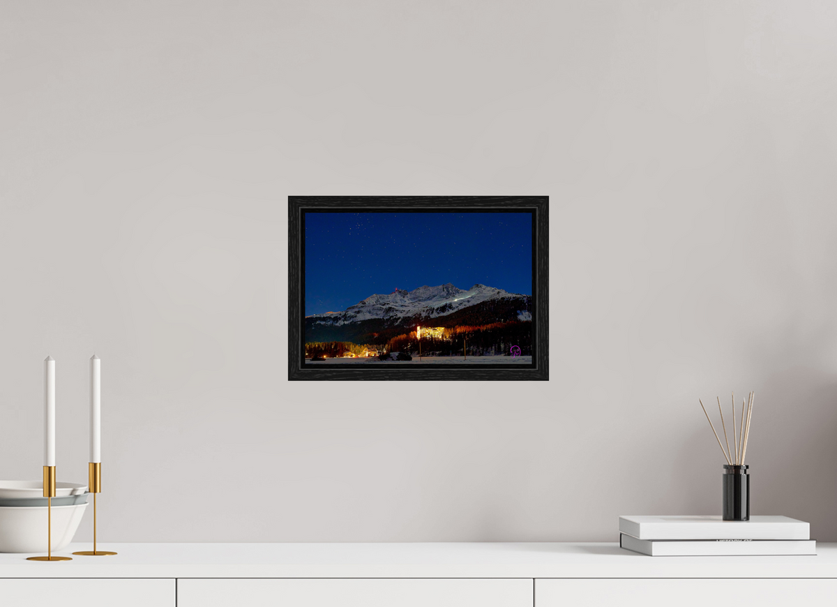 30 x 20 cm, Floating frame Eiche schwarz Sils 20