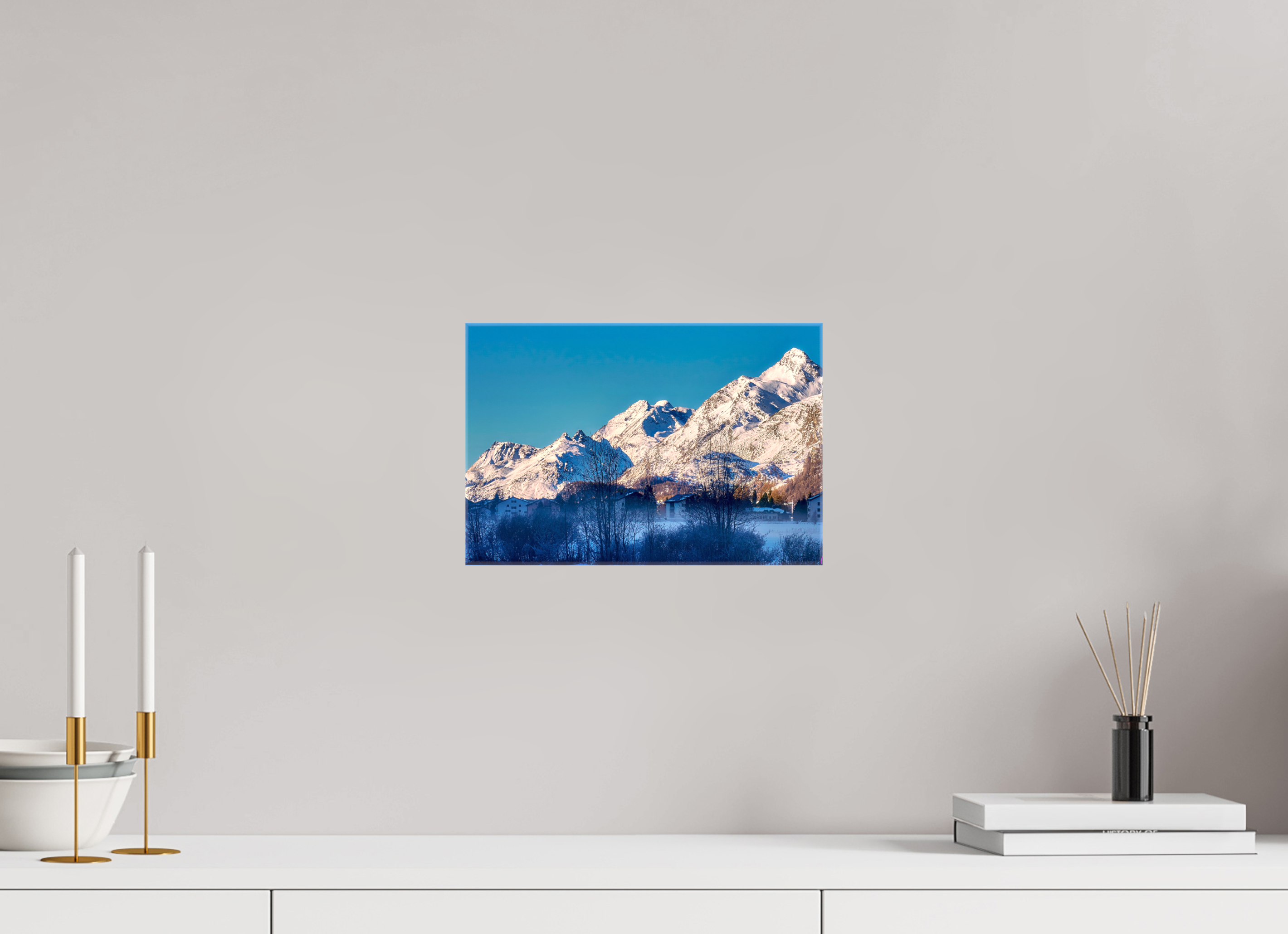 30 x 20 cm, Fotoleinwand glänzend ohne Rahmen Sils 7