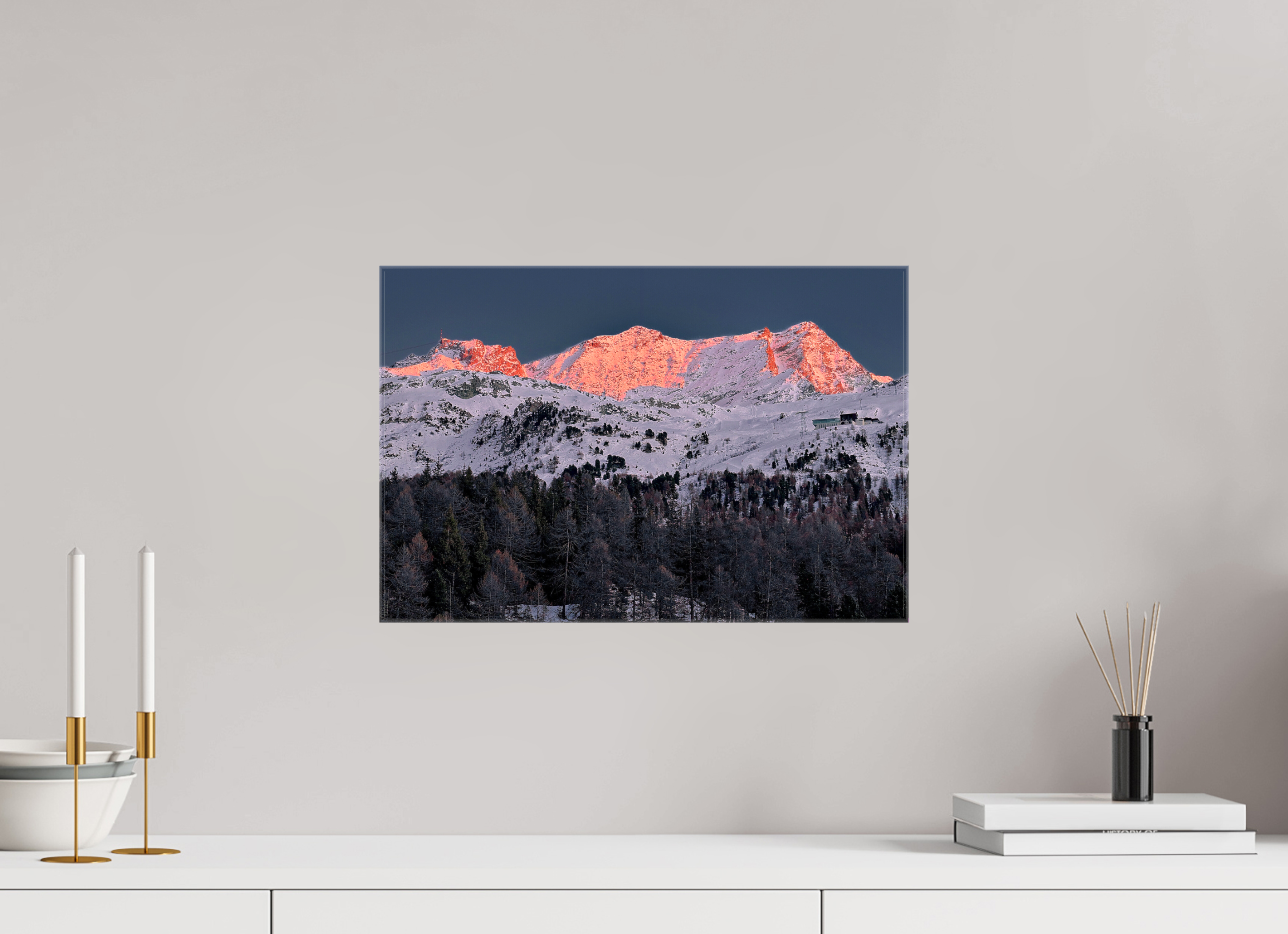45 x 30 cm, Fotoleinwand glänzend ohne Rahmen Sils 13