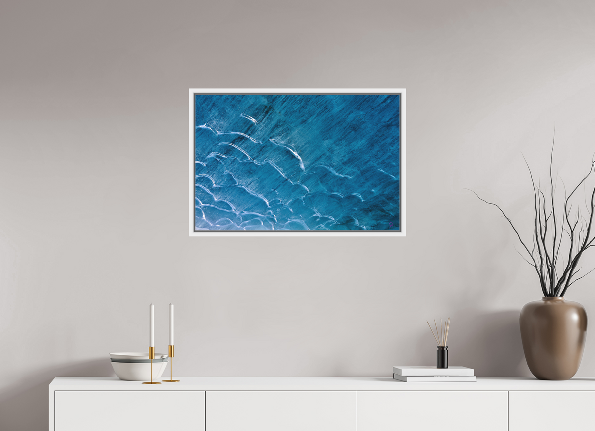 75 x 50 cm, Pigmentdruck,Acryl,Schattenrahmen weiss Morteratsch 2