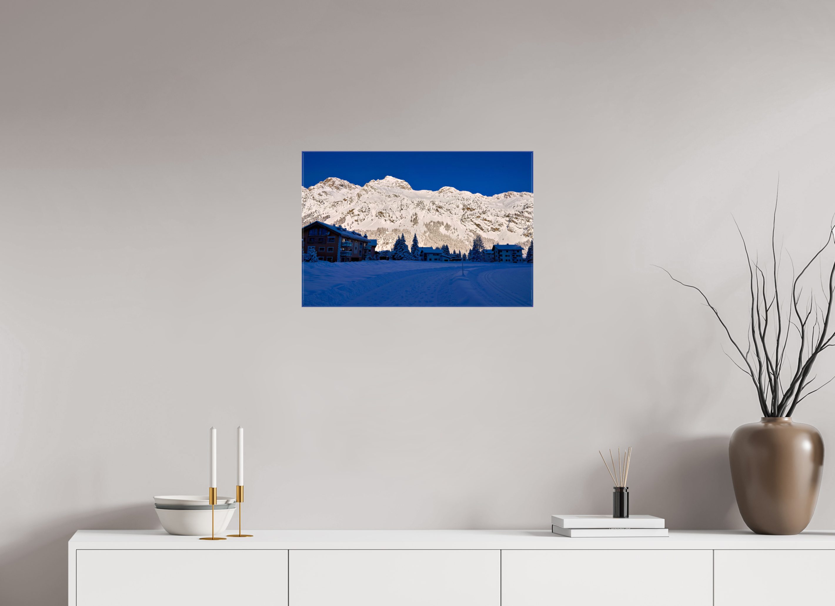 60 x 40 cm, Fotoleinwand glänzend ohne Rahmen Sils 28