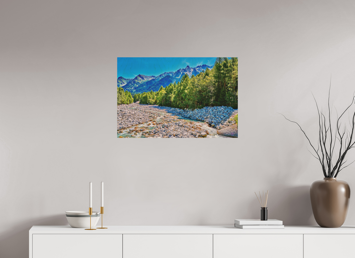 75 x 50 cm, Druck auf Holz Val Bregaglia 1