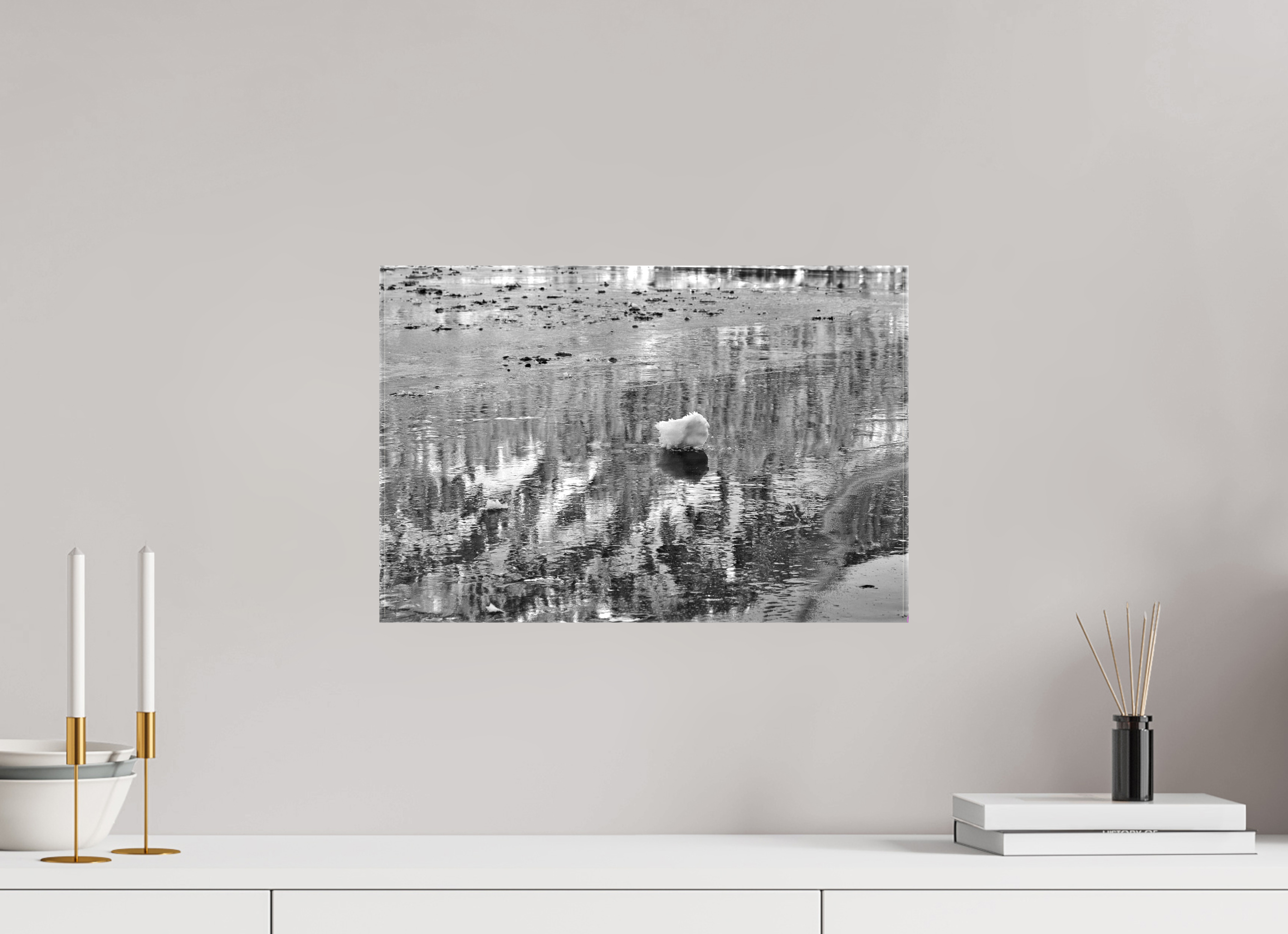 45 x 30 cm, Fotoleinwand glänzend ohne Rahmen Sils 5