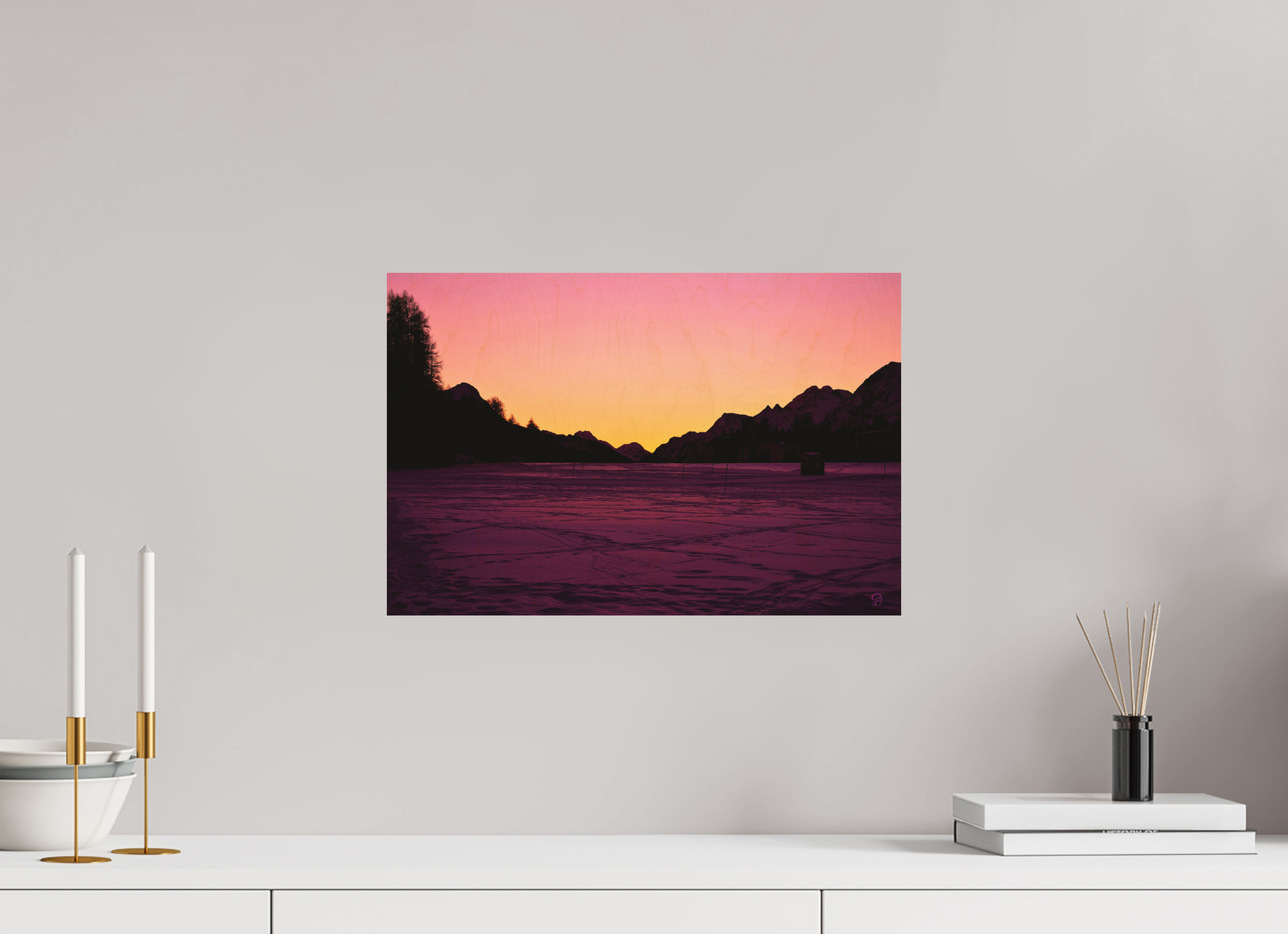 45 x 30 cm, Druck auf Holz Sils 12