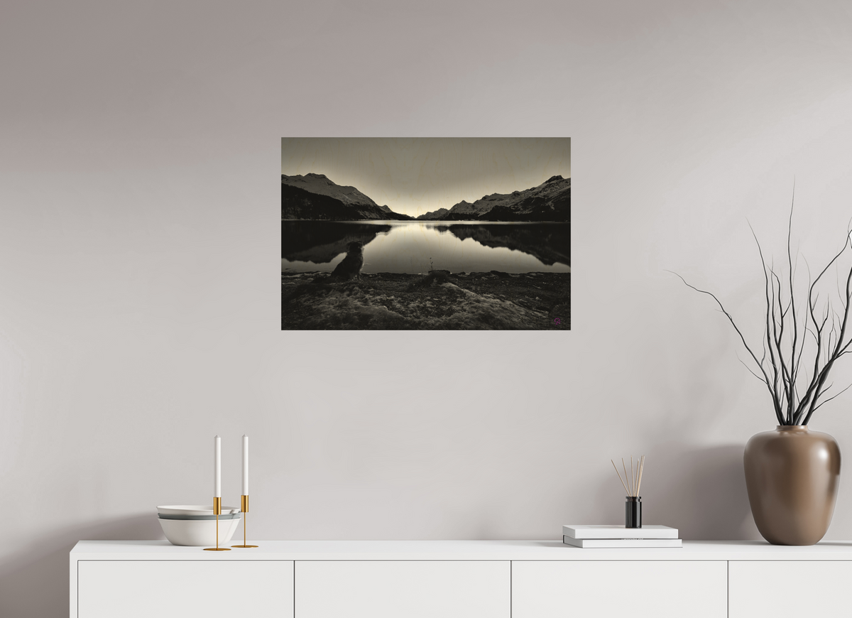 75 x 50 cm, Druck auf Holz Sils 16