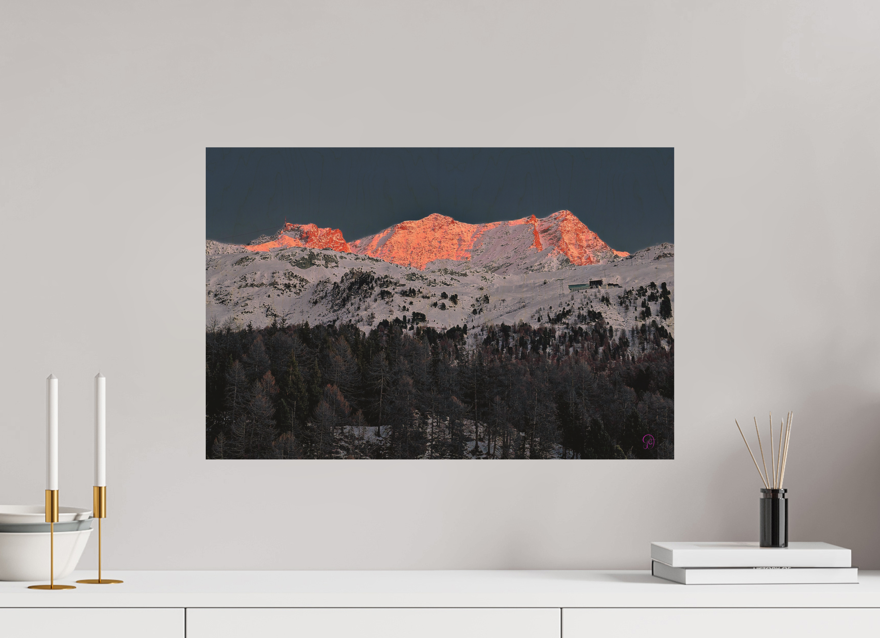 60 x 40 cm, Druck auf Holz Sils 13
