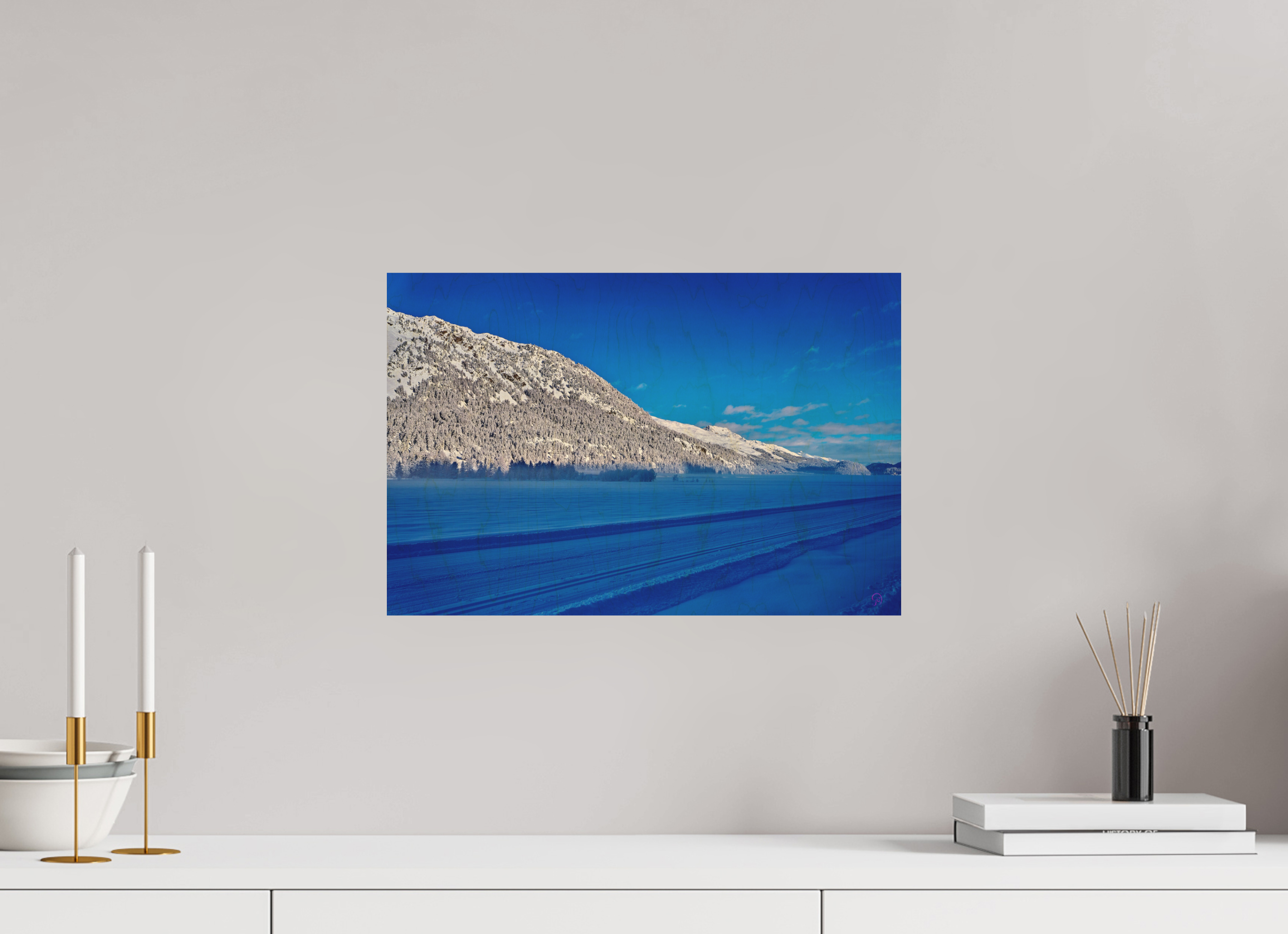 45 x 30 cm, Druck auf Holz Sils 29