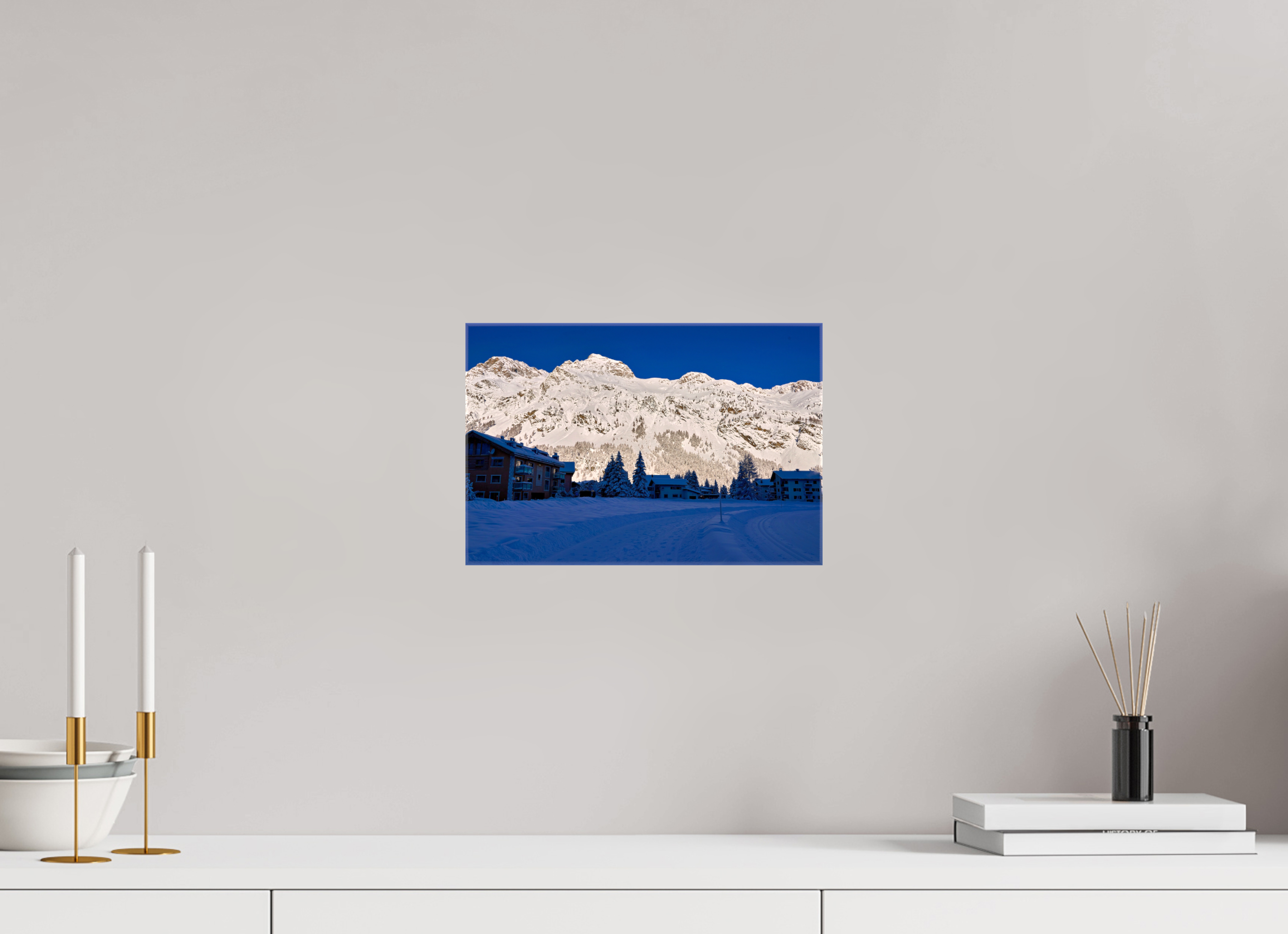 30 x 20 cm, Fotoleinwand glänzend ohne Rahmen Sils 28