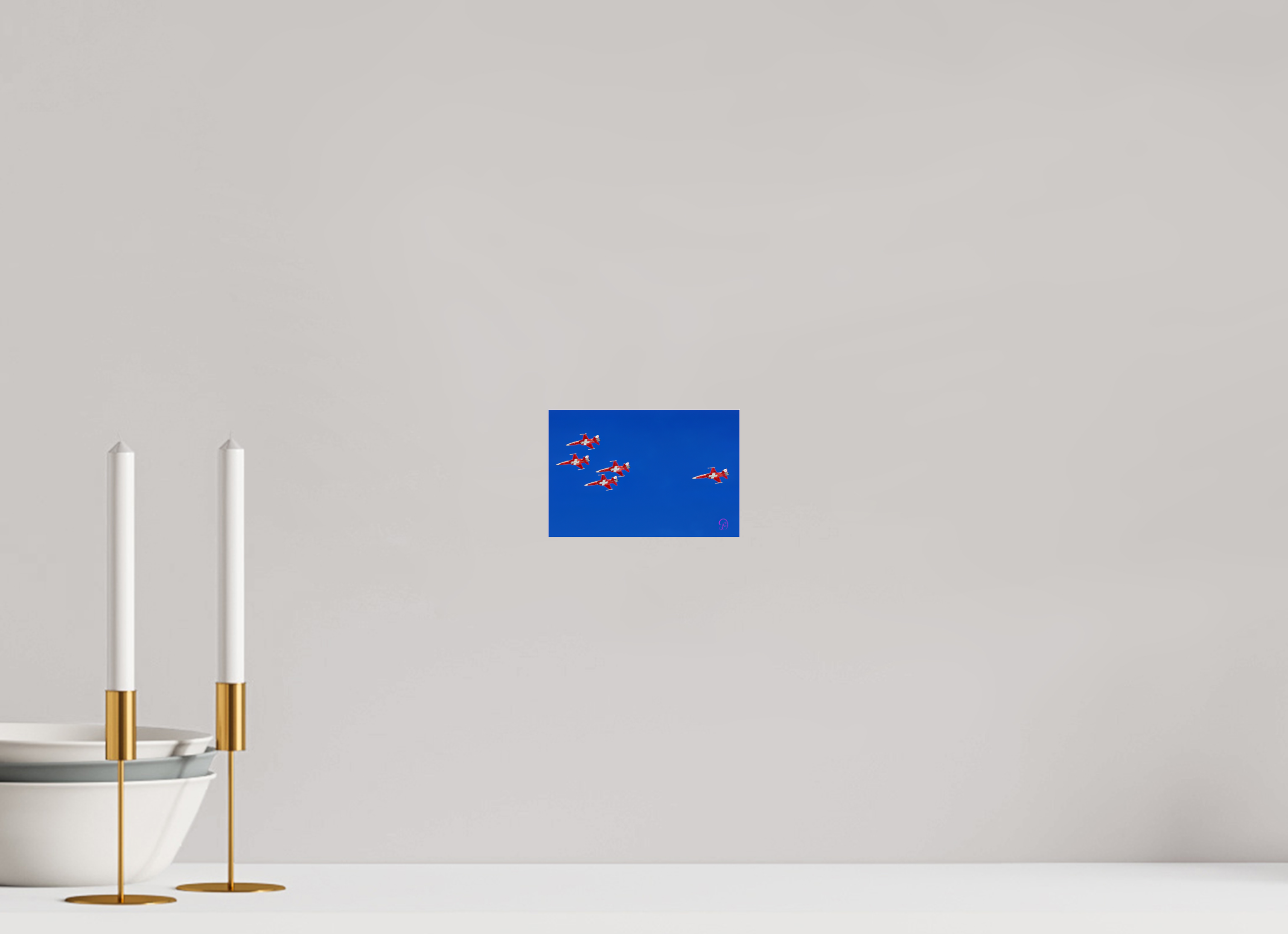 15 x 10 cm, Photo Print Under Acrylic Glass Patrouille Suisse 1