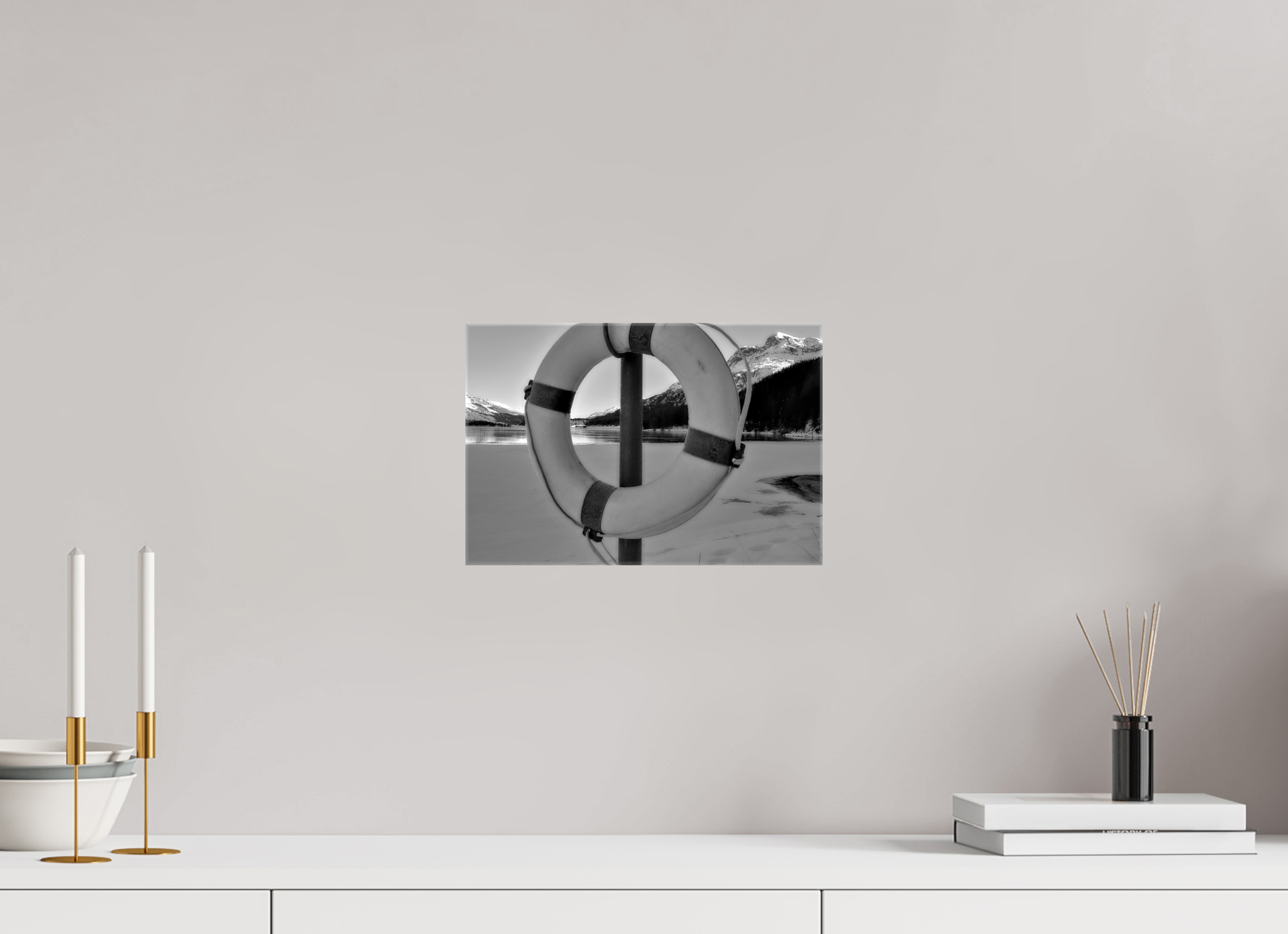 30 x 20 cm, Fotoleinwand glänzend ohne Rahmen Sils 3