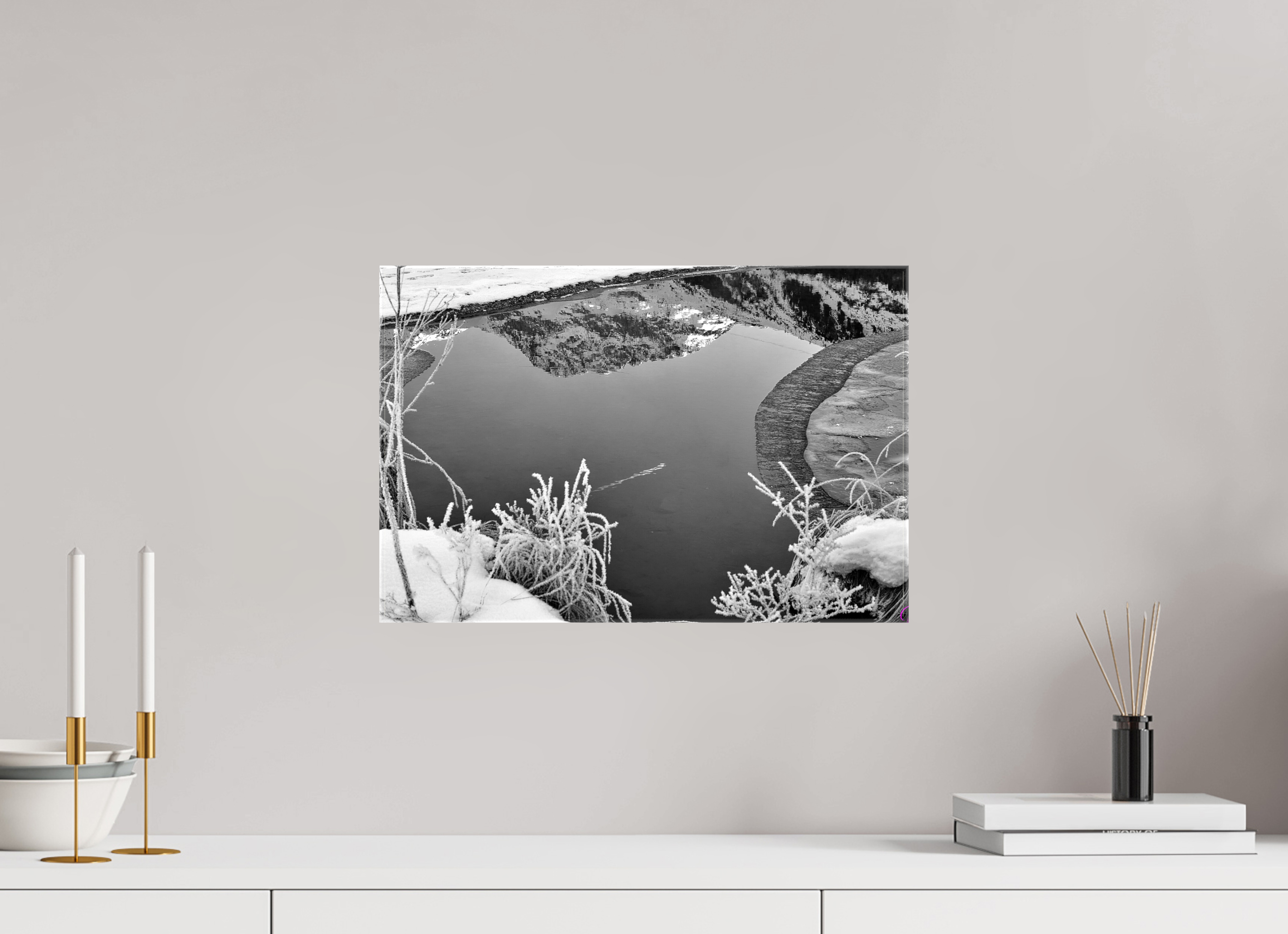 45 x 30 cm, Fotoleinwand glänzend ohne Rahmen Sils 8