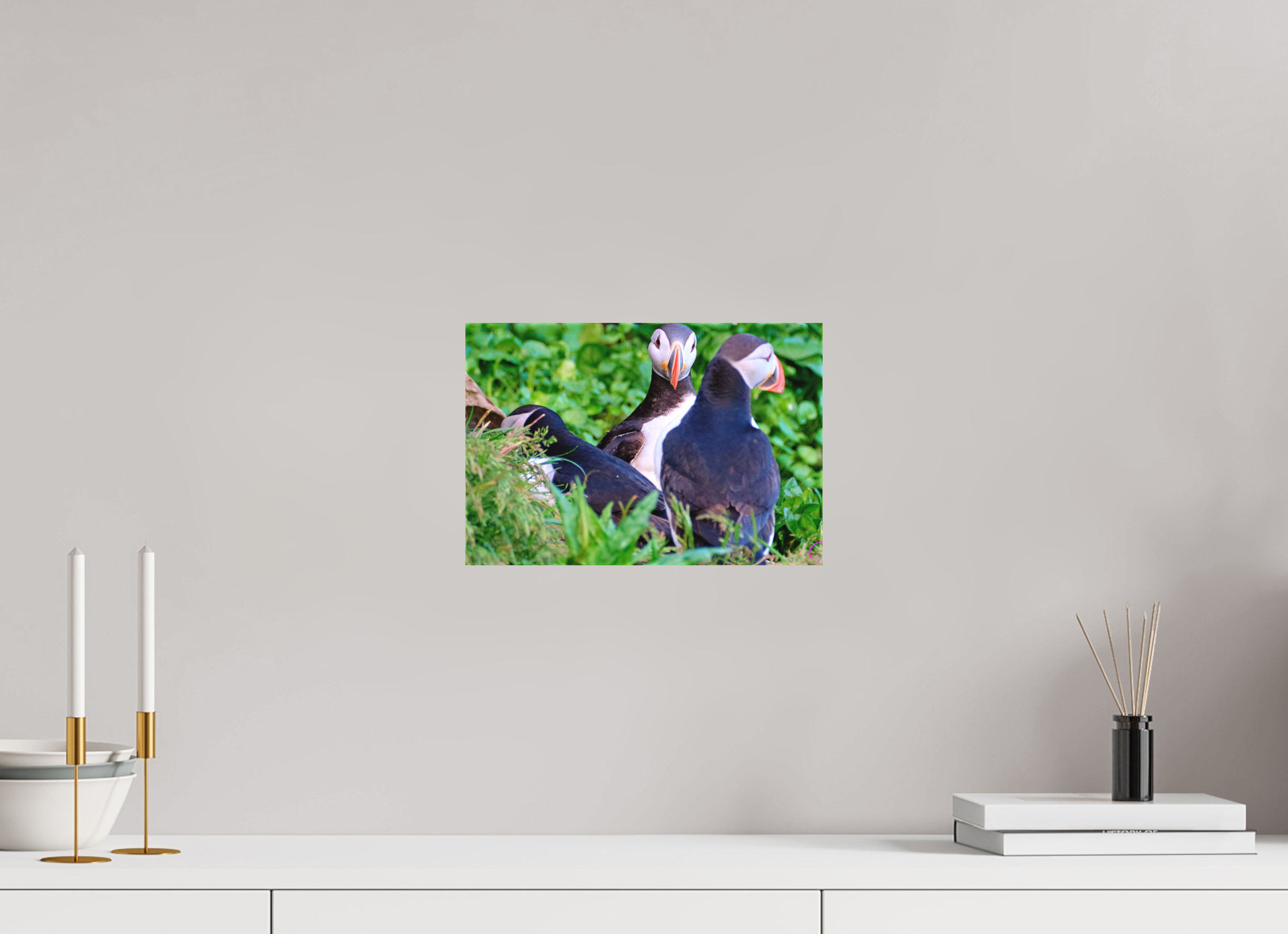 30 x 20 cm, Leinwand Textil Puffin 4