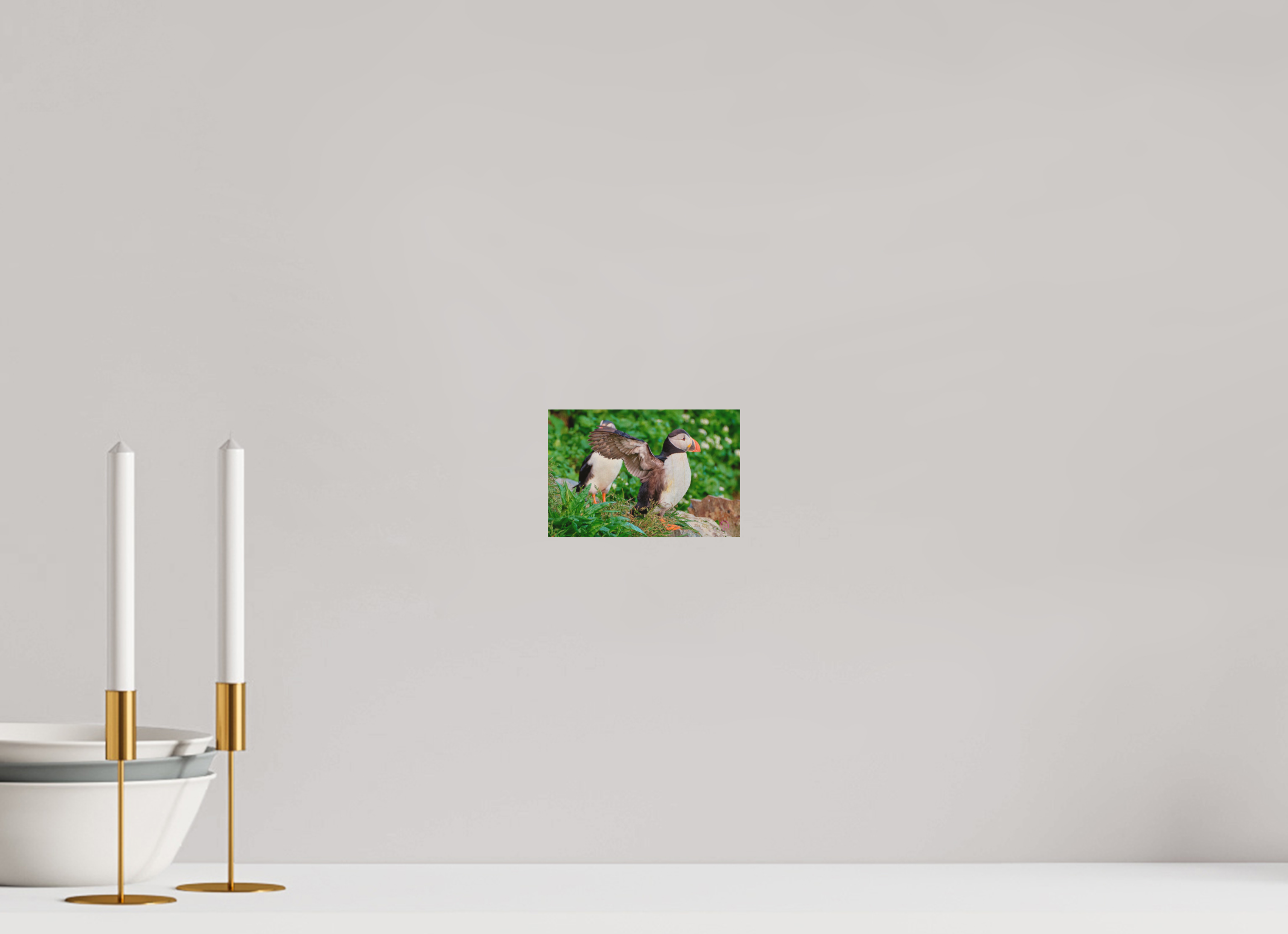 15 x 10 cm, Druck auf Holz Puffin 6