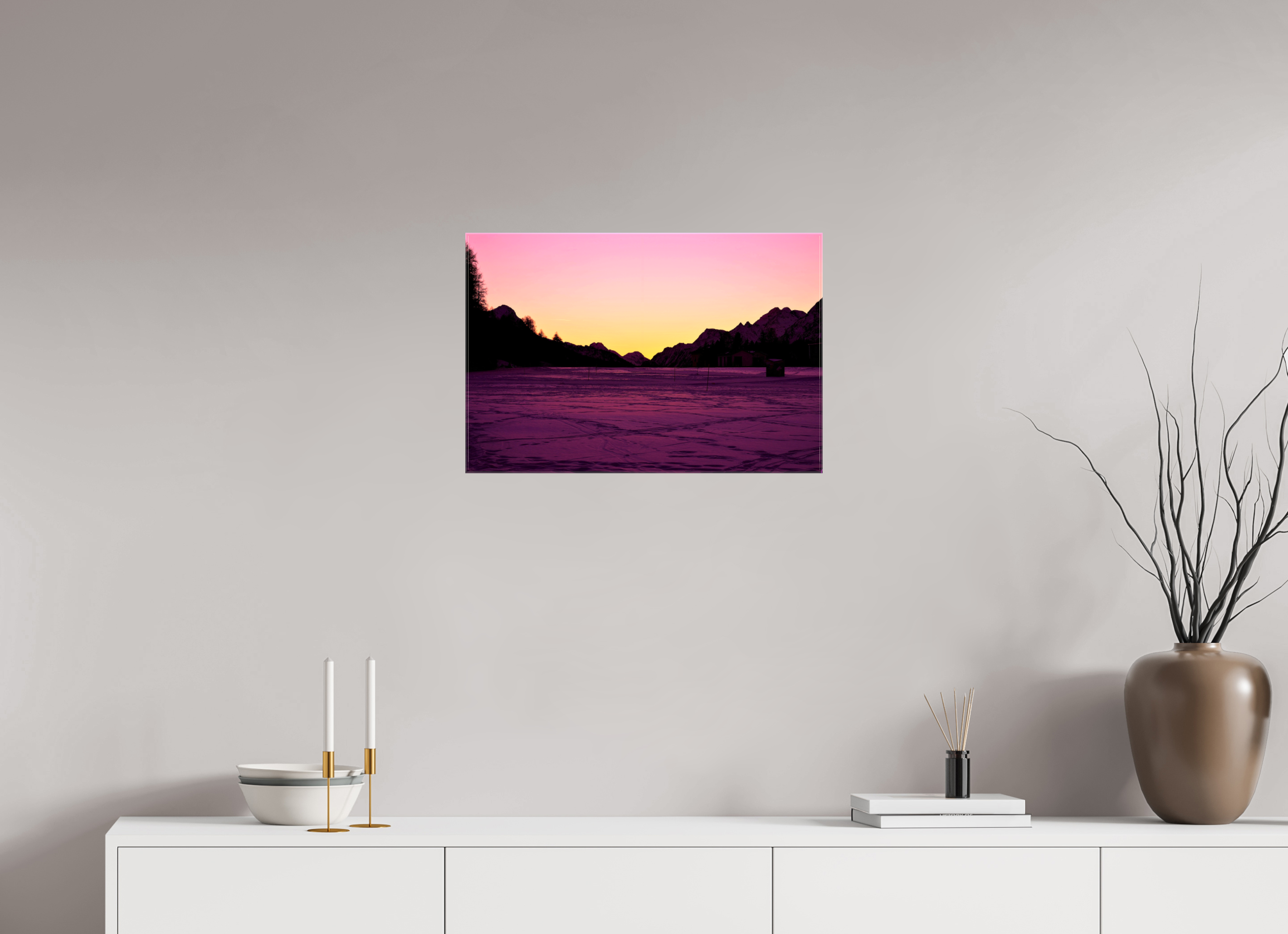 60 x 40 cm, Fotoleinwand glänzend ohne Rahmen Sils 12