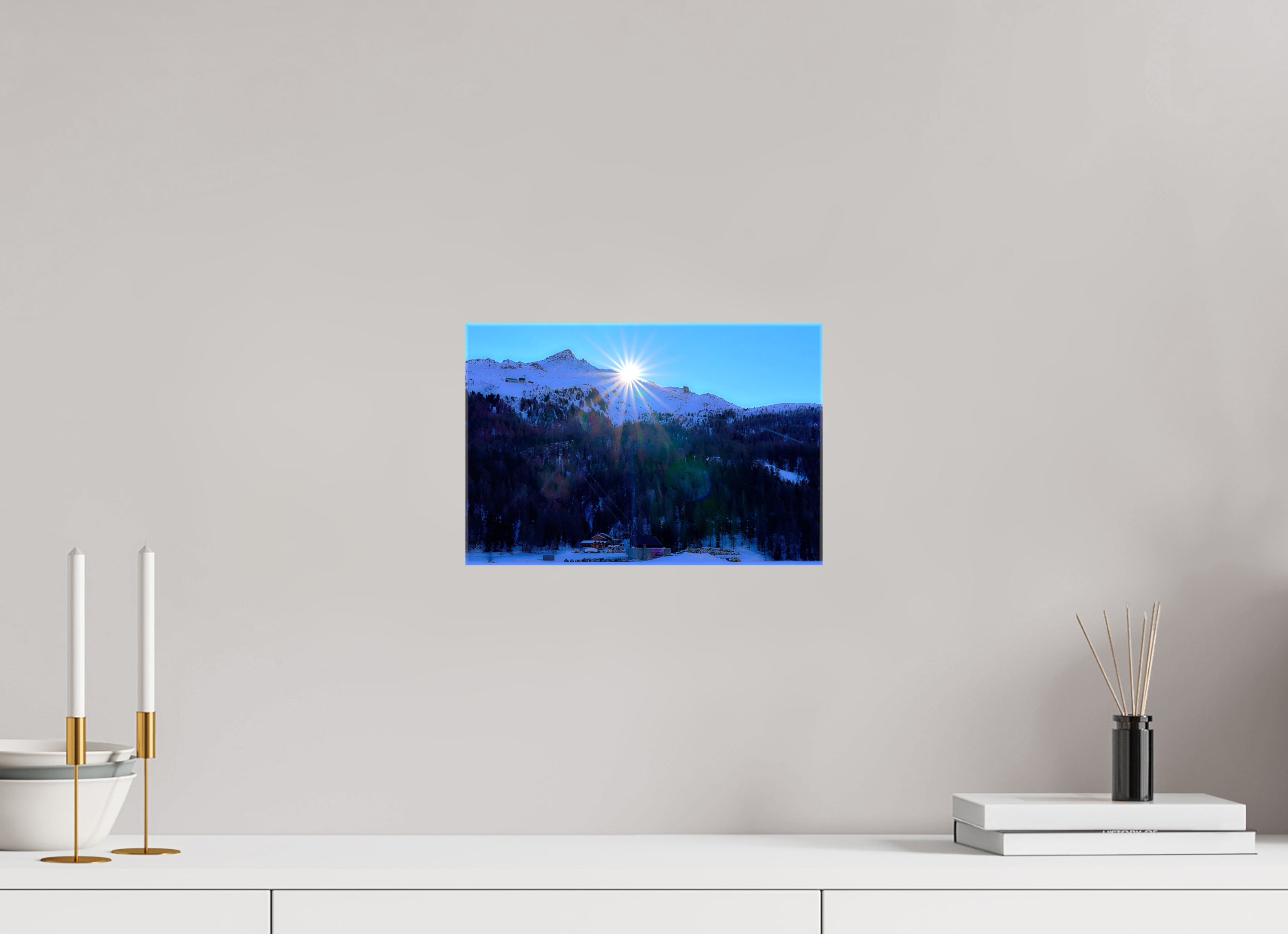 30 x 20 cm, Fotoleinwand glänzend ohne Rahmen Sils 10