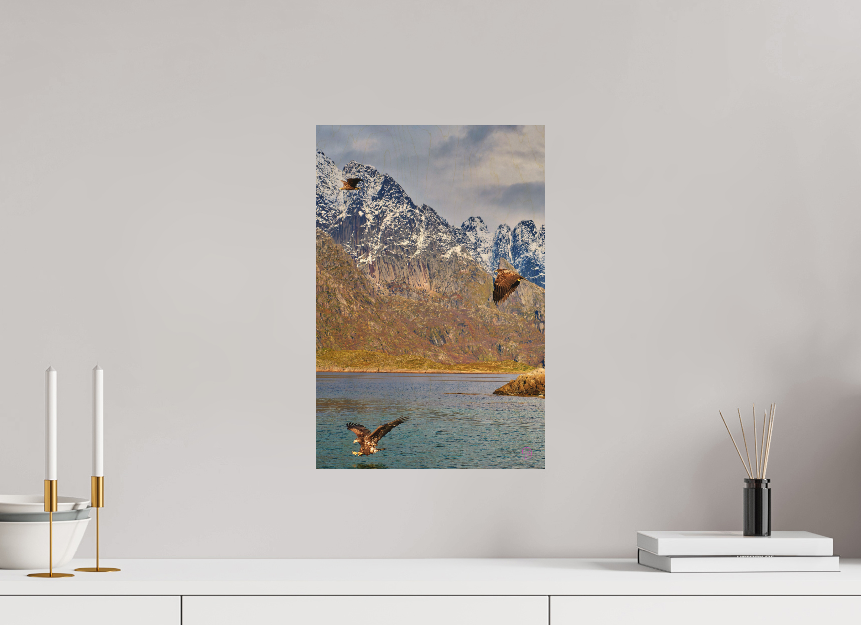 30 x 45 cm, Druck auf Holz Sea Eagle 5