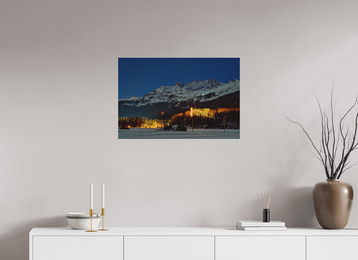 75 x 50 cm, Druck auf Holz Sils 22
