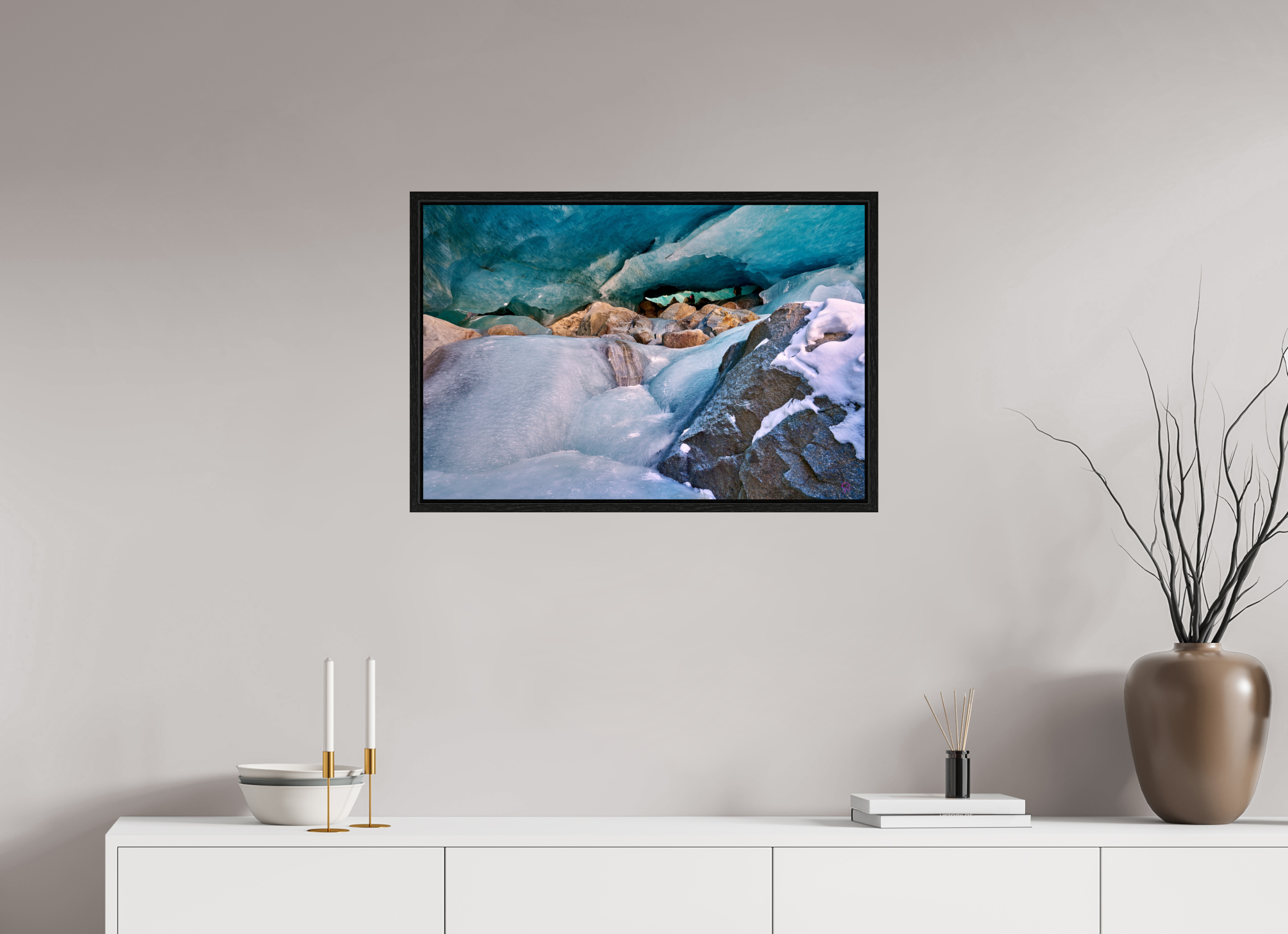 75 x 50 cm, Floater Frame Morteratsch 3