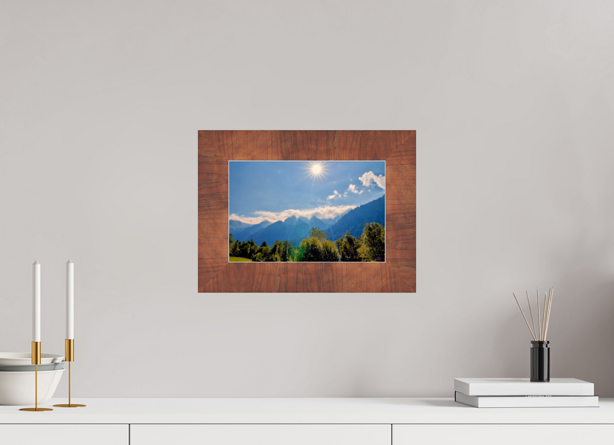 30 x 20 cm, Acryl,Holzrahmen braun Val Bregaglia 3
