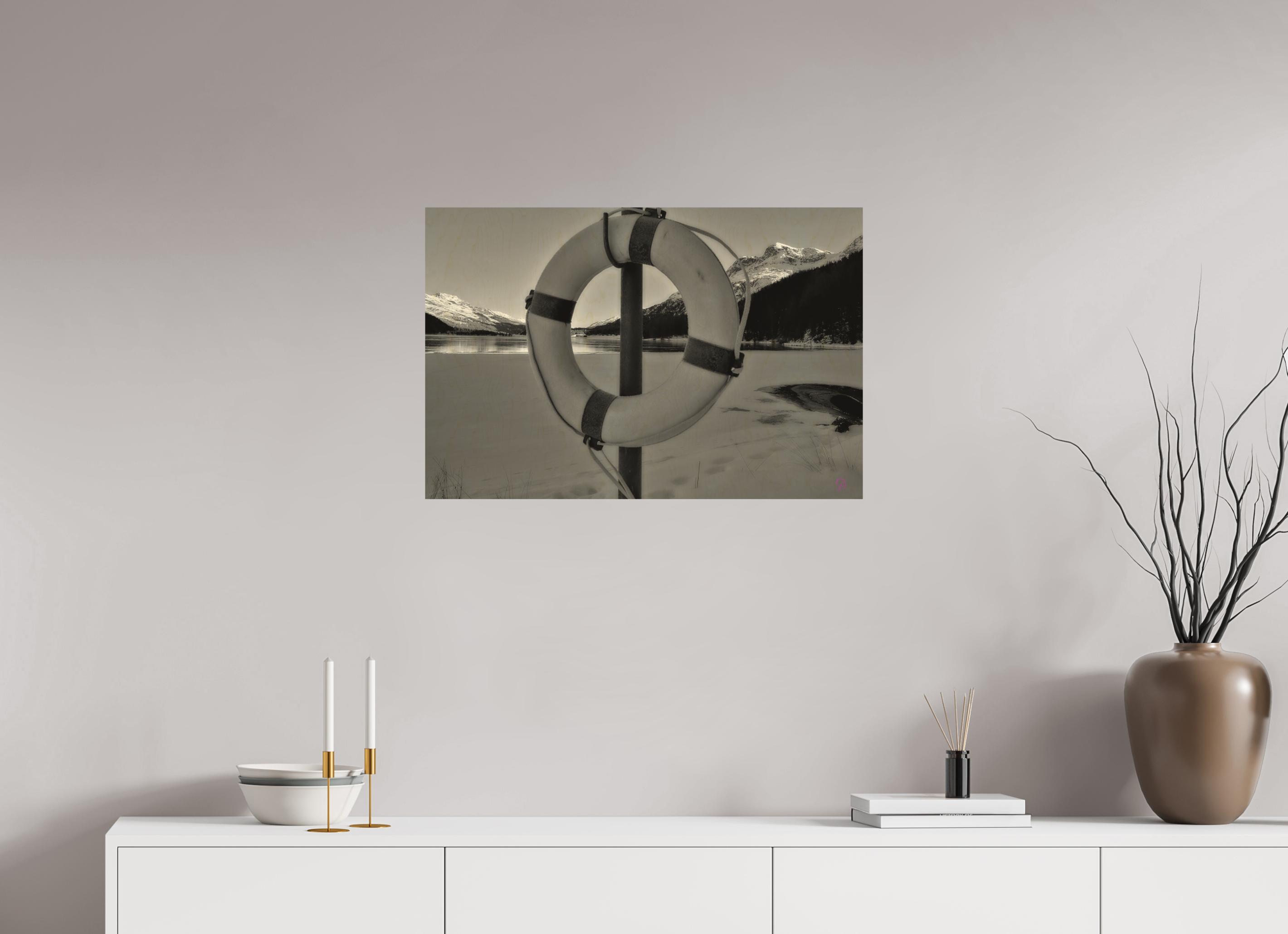 75 x 50 cm, Druck auf Holz Sils 3
