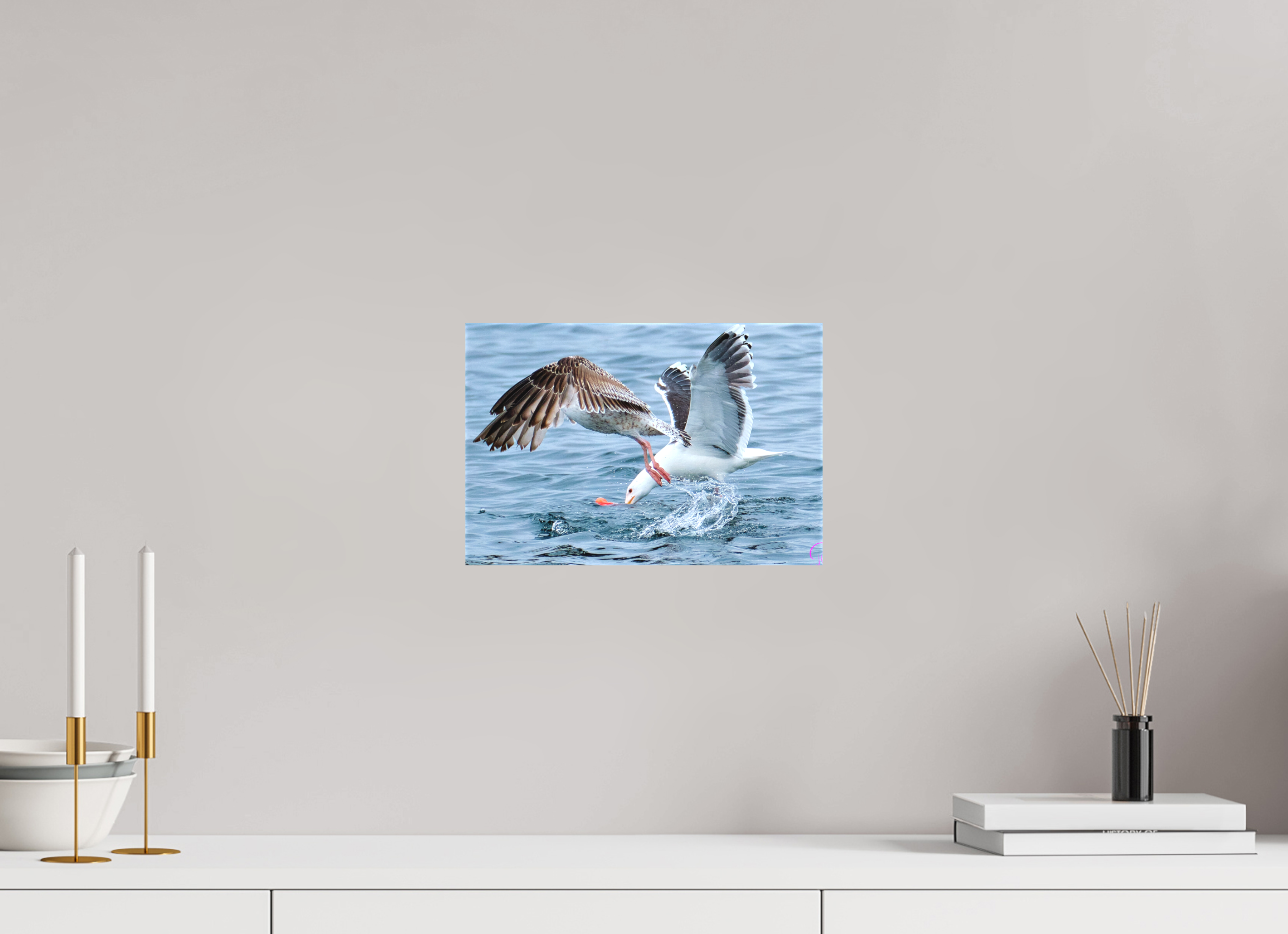 30 x 20 cm, Leinwand Textil Seagull