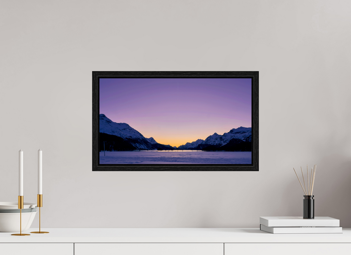 48 x 27 cm, Floating frame Eiche schwarz Sils 14
