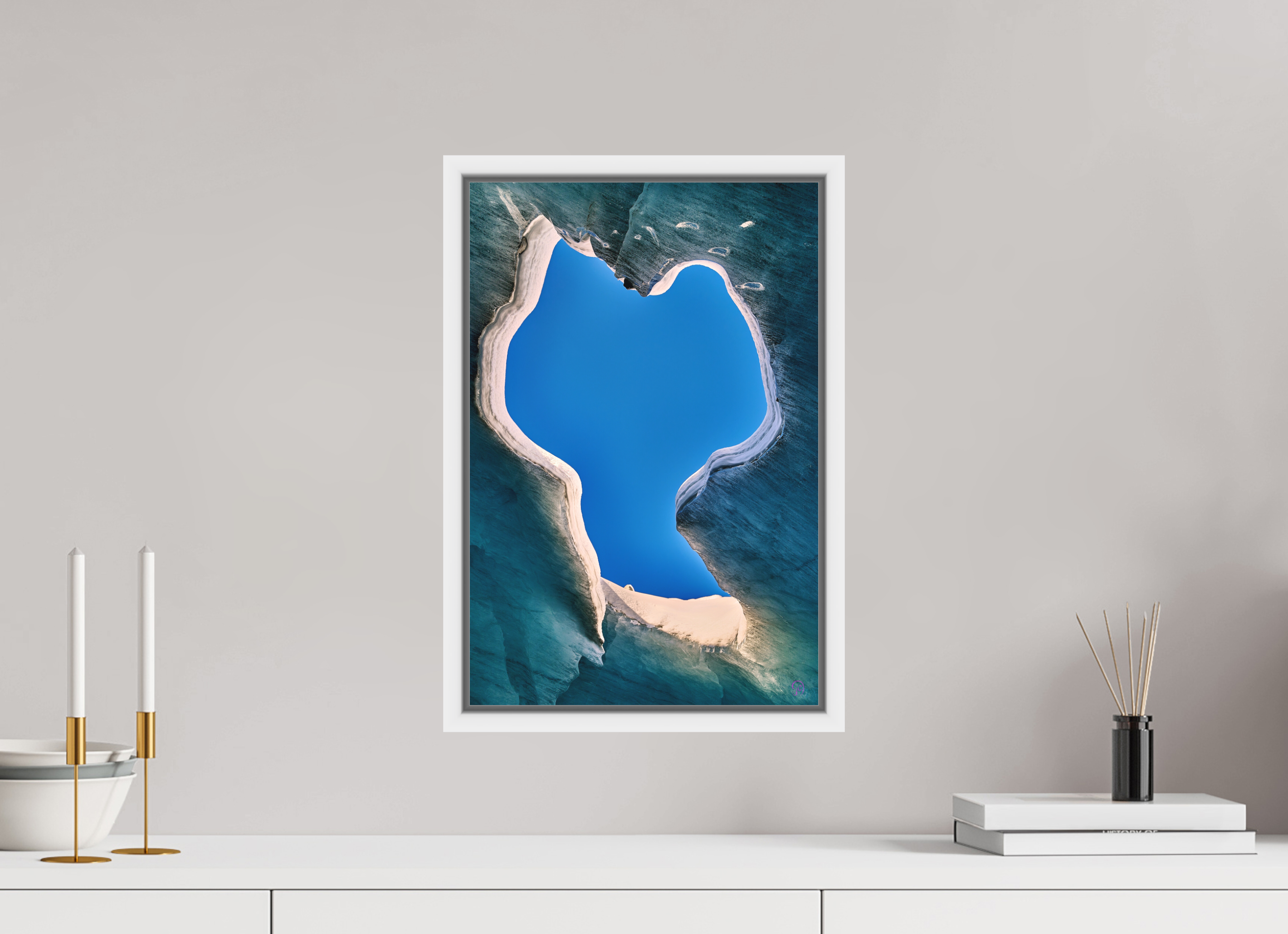 30 x 45 cm, Pigmentdruck,Acryl,Schattenrahmen weiss Morteratsch 8