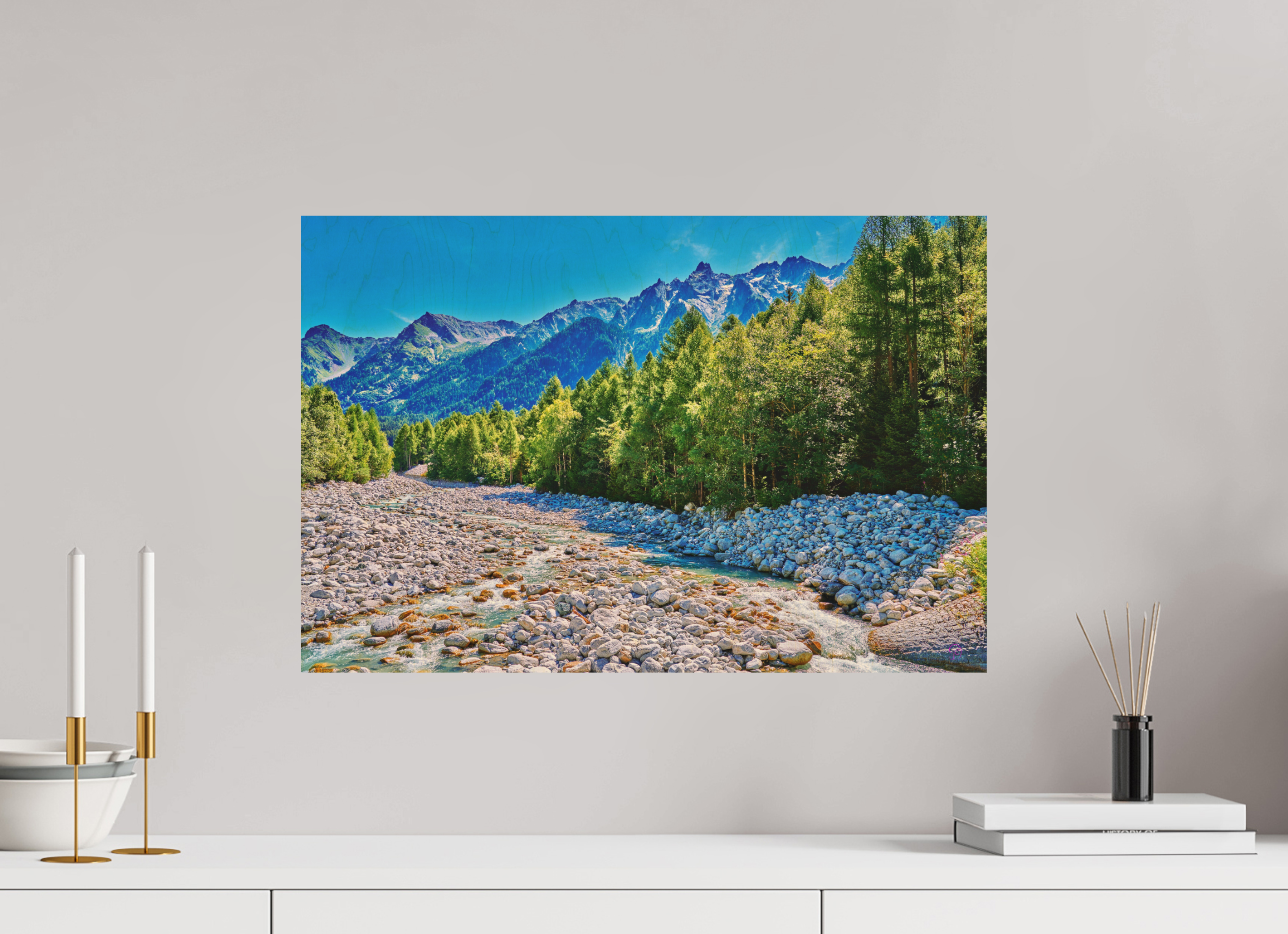 60 x 40 cm, Druck auf Holz Val Bregaglia 1