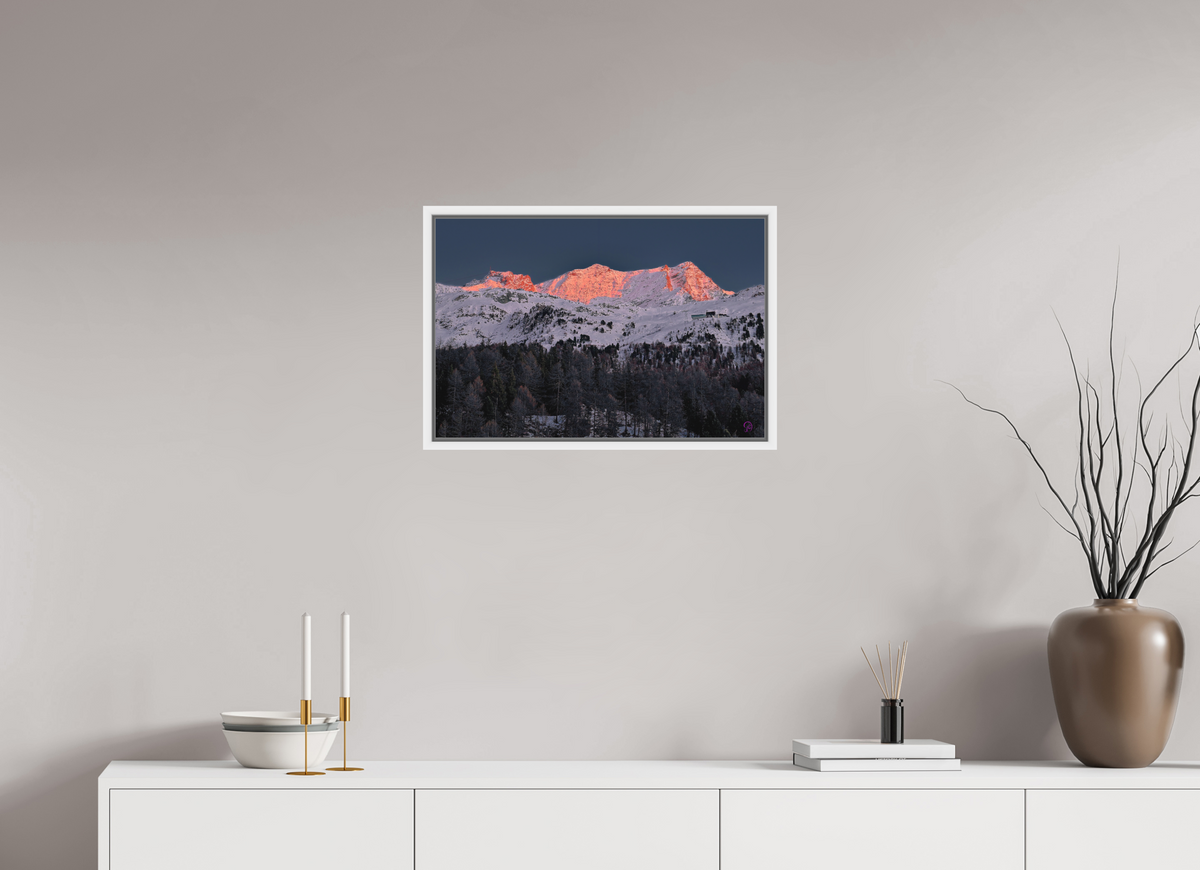 60 x 40 cm, Pigmentdruck,Acryl,Schattenrahmen weiss Sils 13