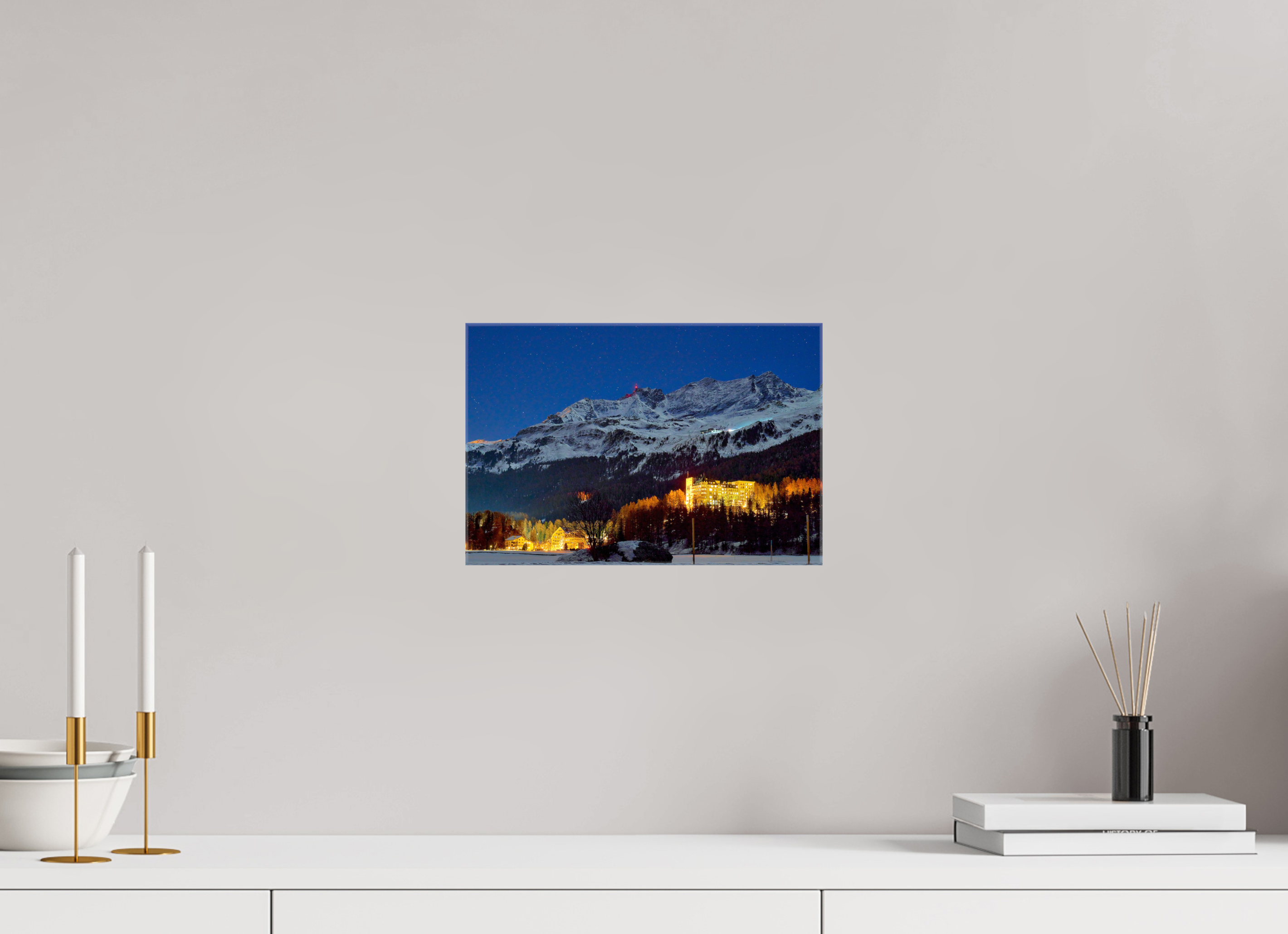 30 x 20 cm, Fotoleinwand glänzend ohne Rahmen Sils 22