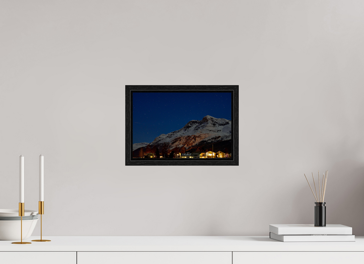 30 x 20 cm, Floating frame Eiche schwarz Sils 23