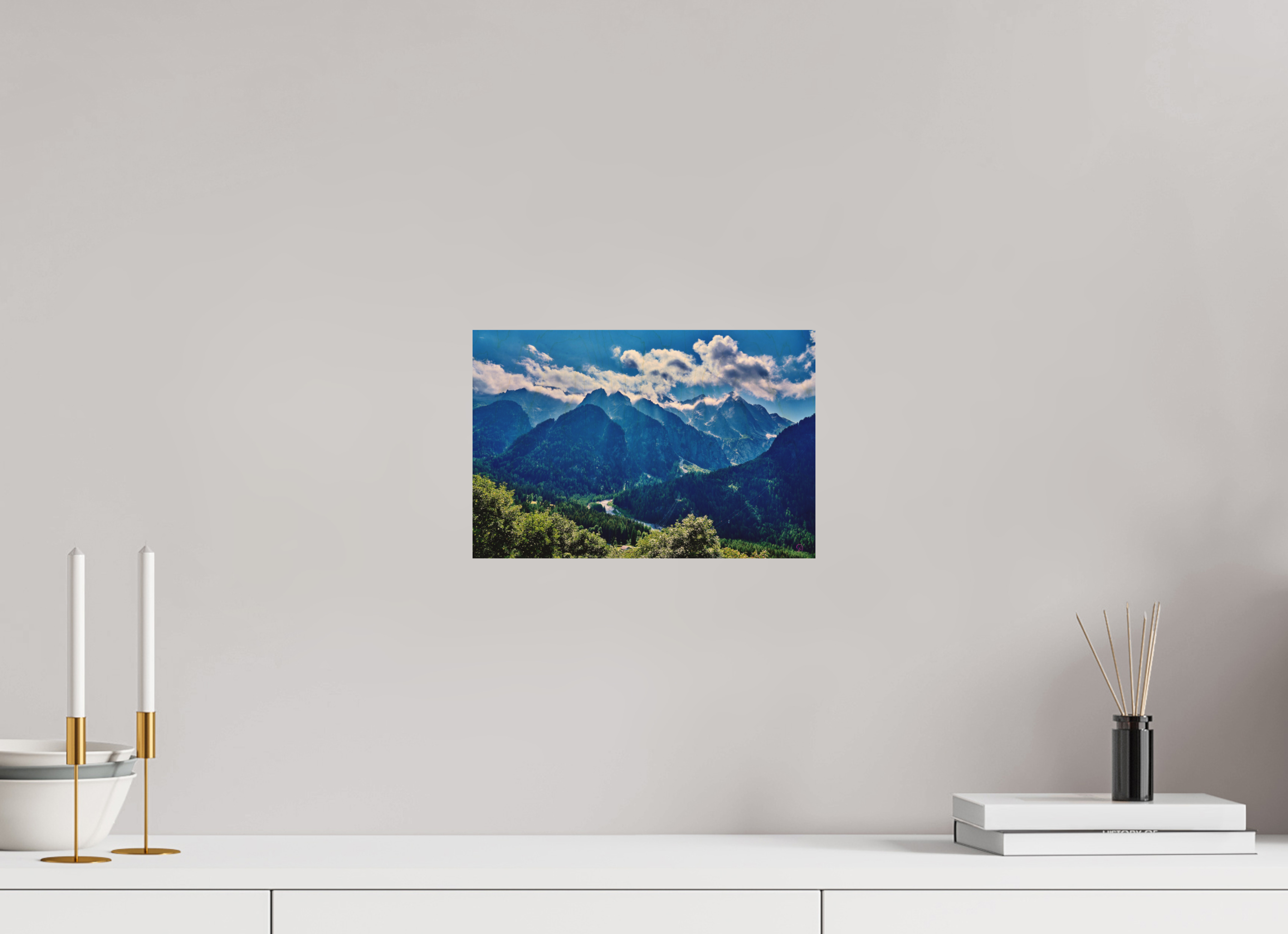 30 x 20 cm, Druck auf Holz Val Bregaglia 2