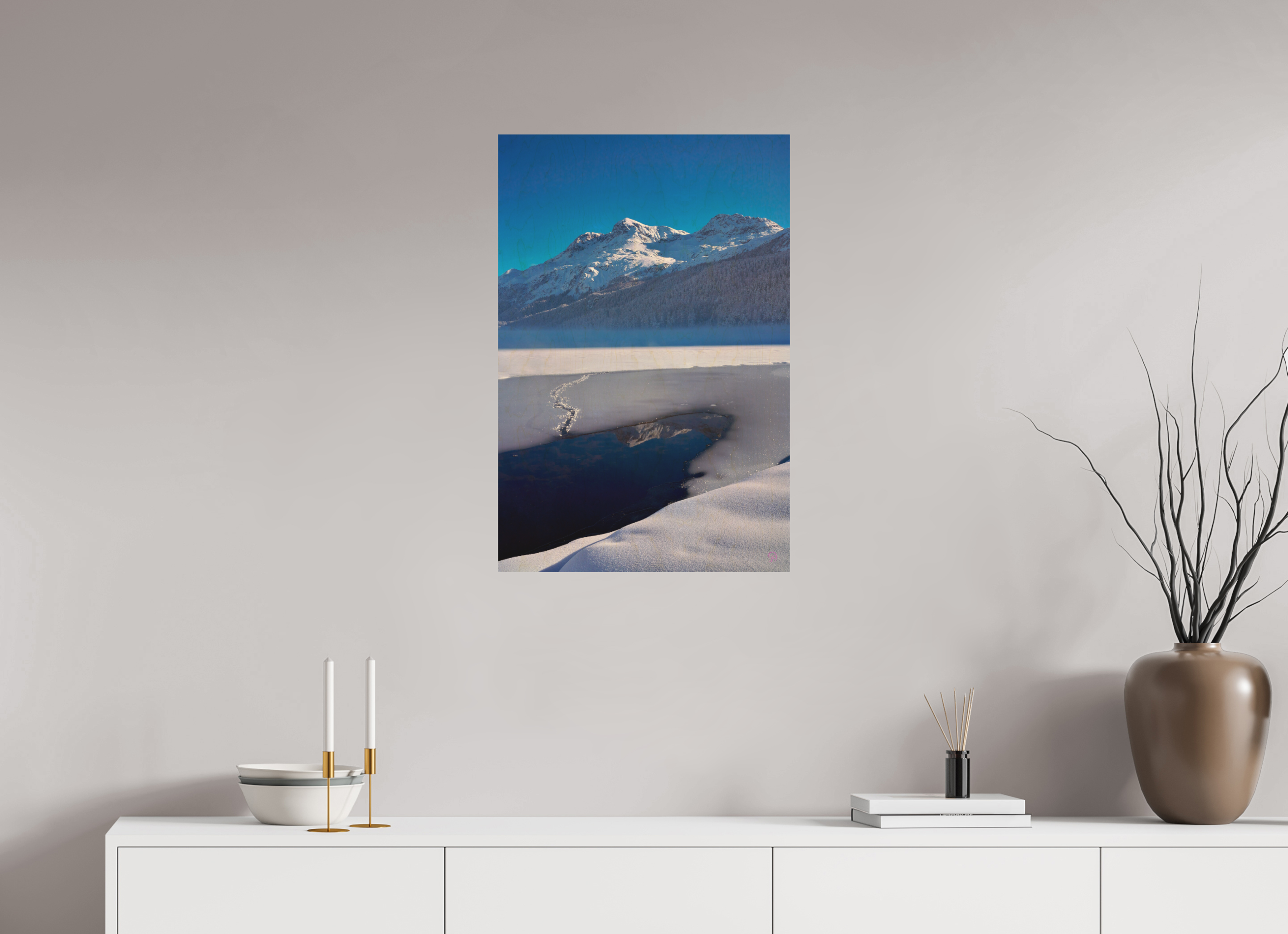 50 x 75 cm, Druck auf Holz Sils 30