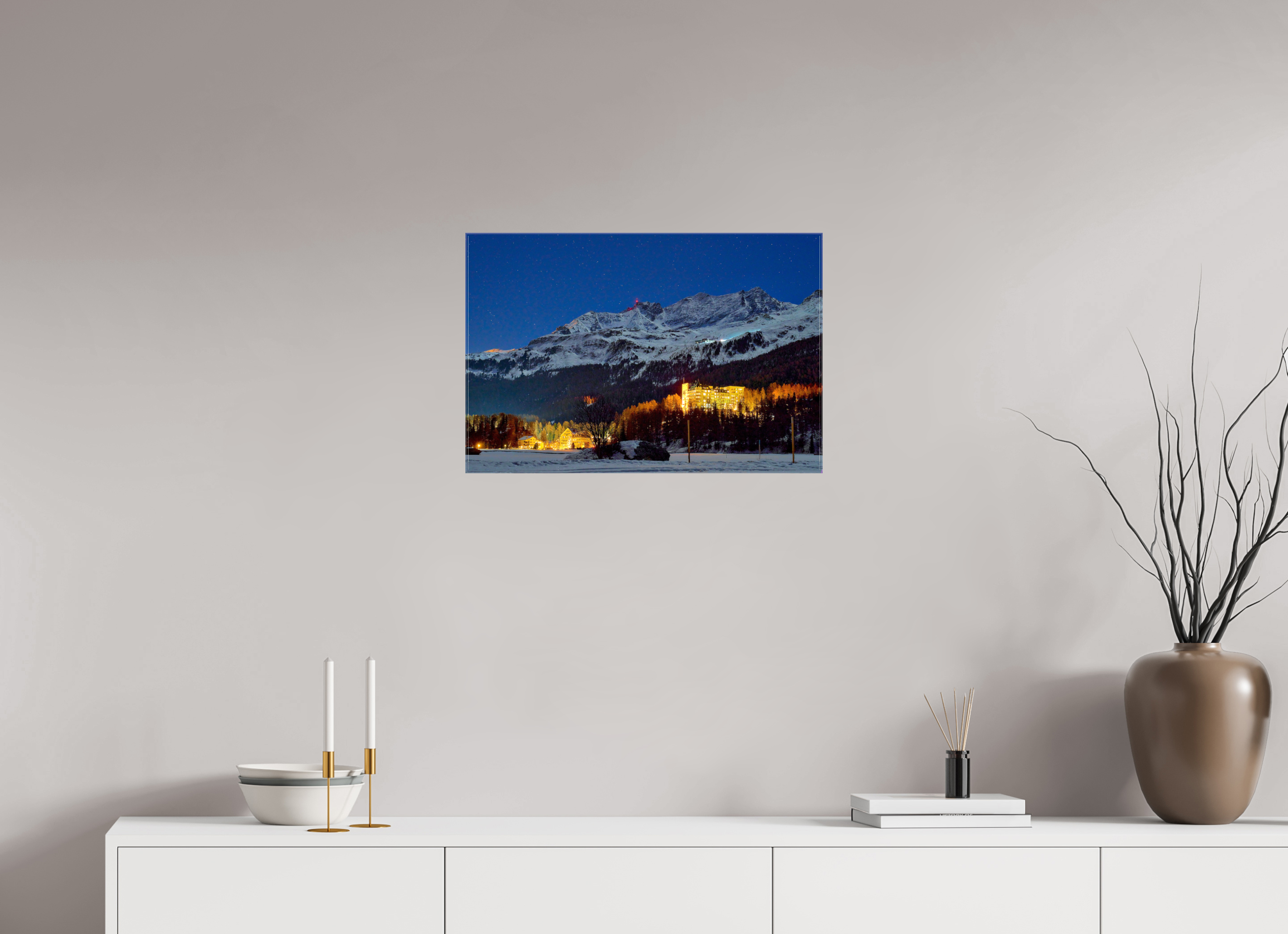60 x 40 cm, Fotoleinwand glänzend ohne Rahmen Sils 22