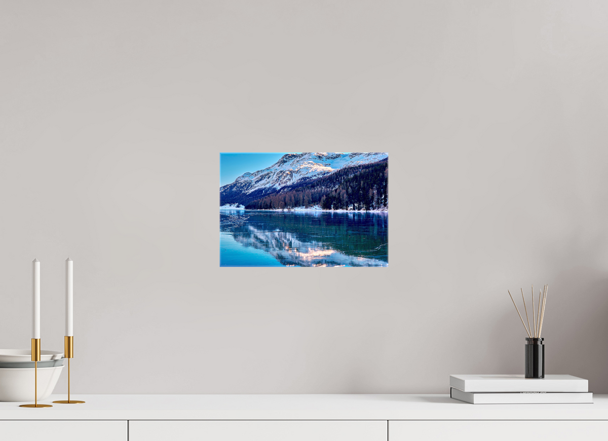 30 x 20 cm, Fotoleinwand glänzend ohne Rahmen Sils 4