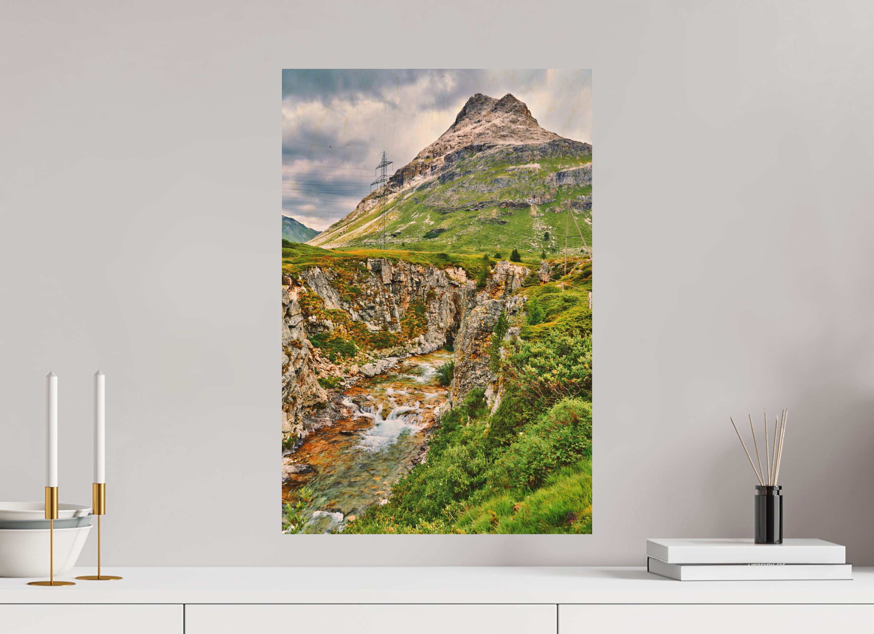 40 x 60 cm, Druck auf Holz Diavolezza 10