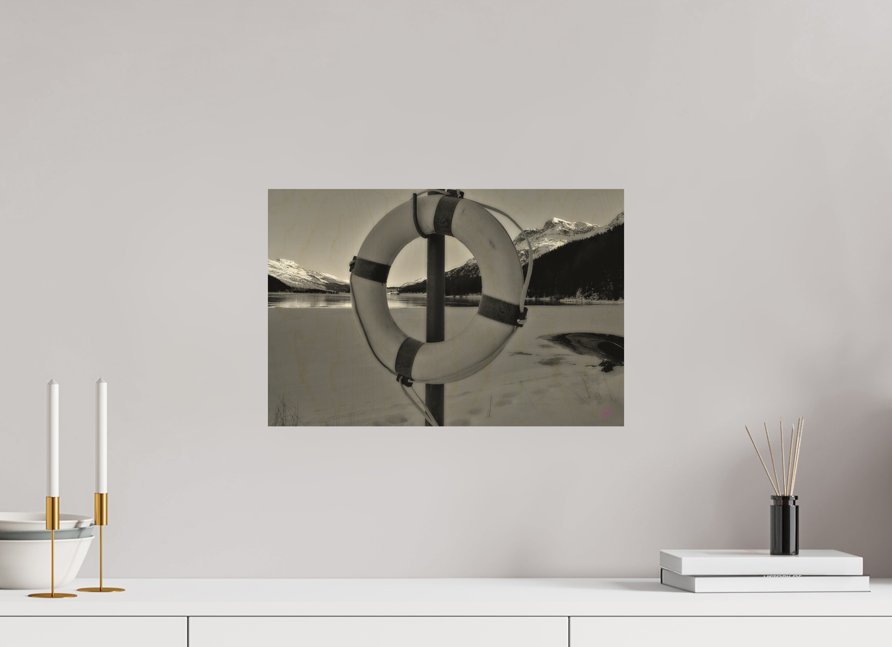 45 x 30 cm, Druck auf Holz Sils 3