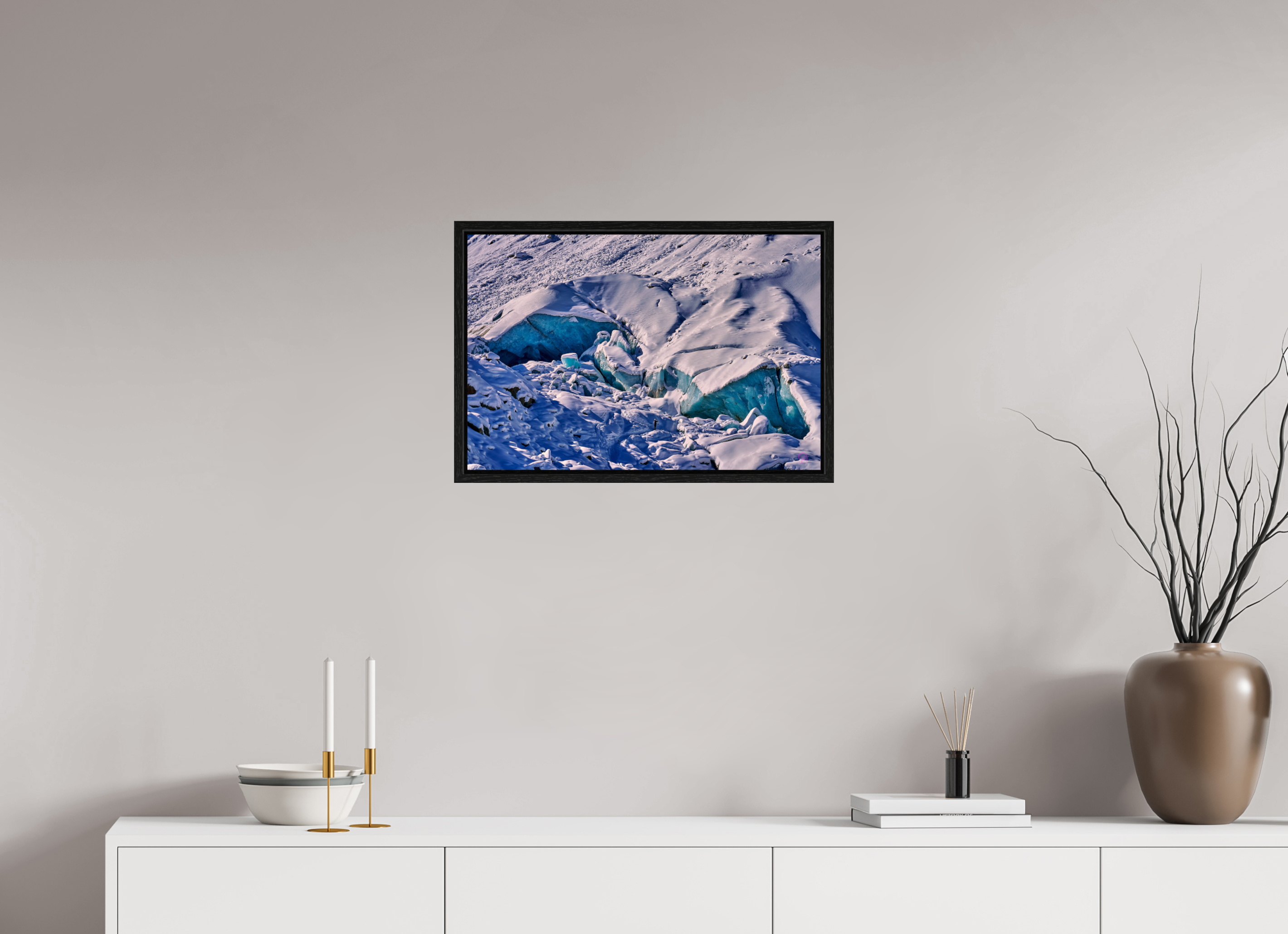 60 x 40 cm, Floater Frame Morteratsch 1
