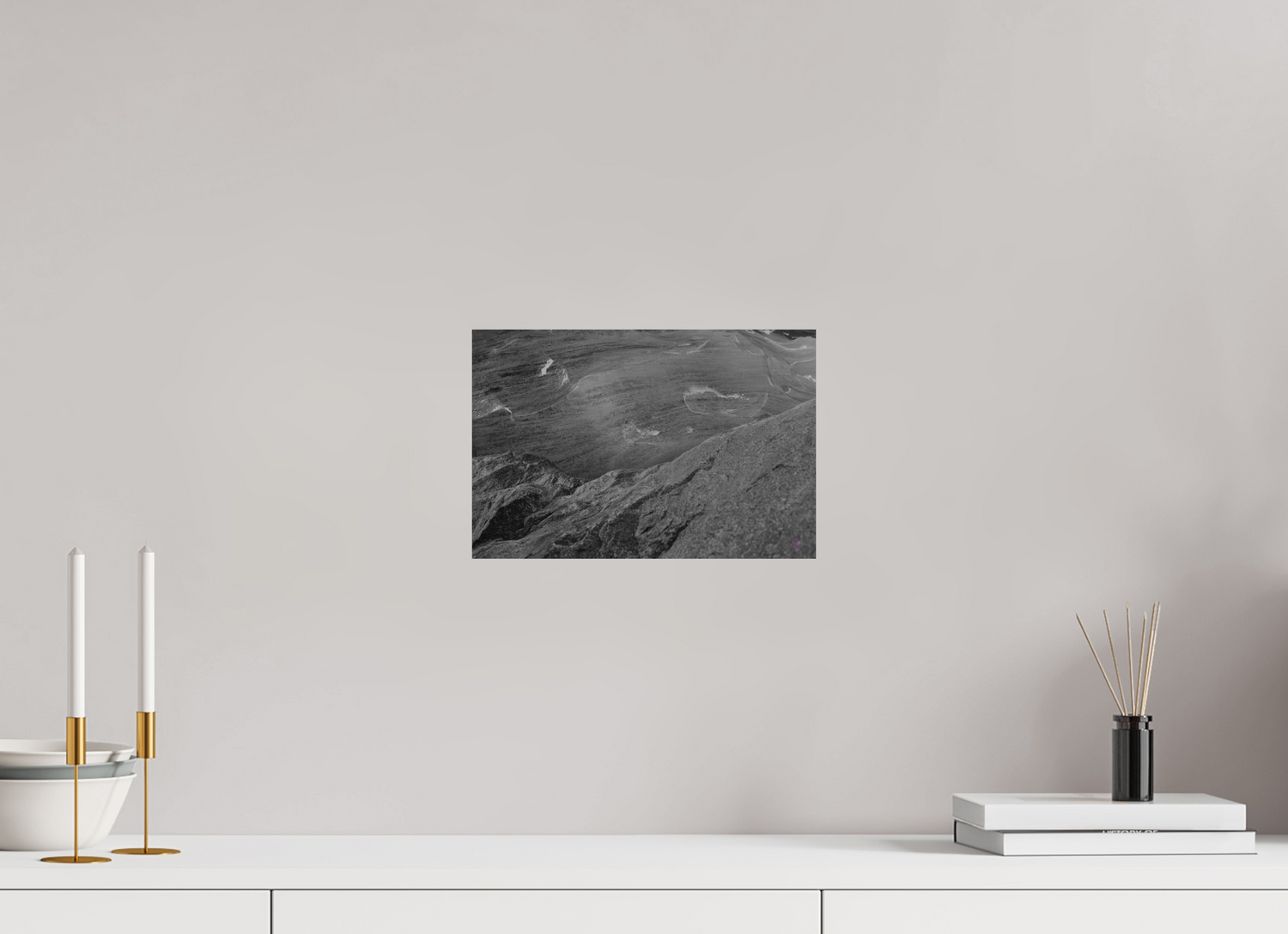 30 x 20 cm, BW Alu Dibond ohne Rahmen Morteratsch 7